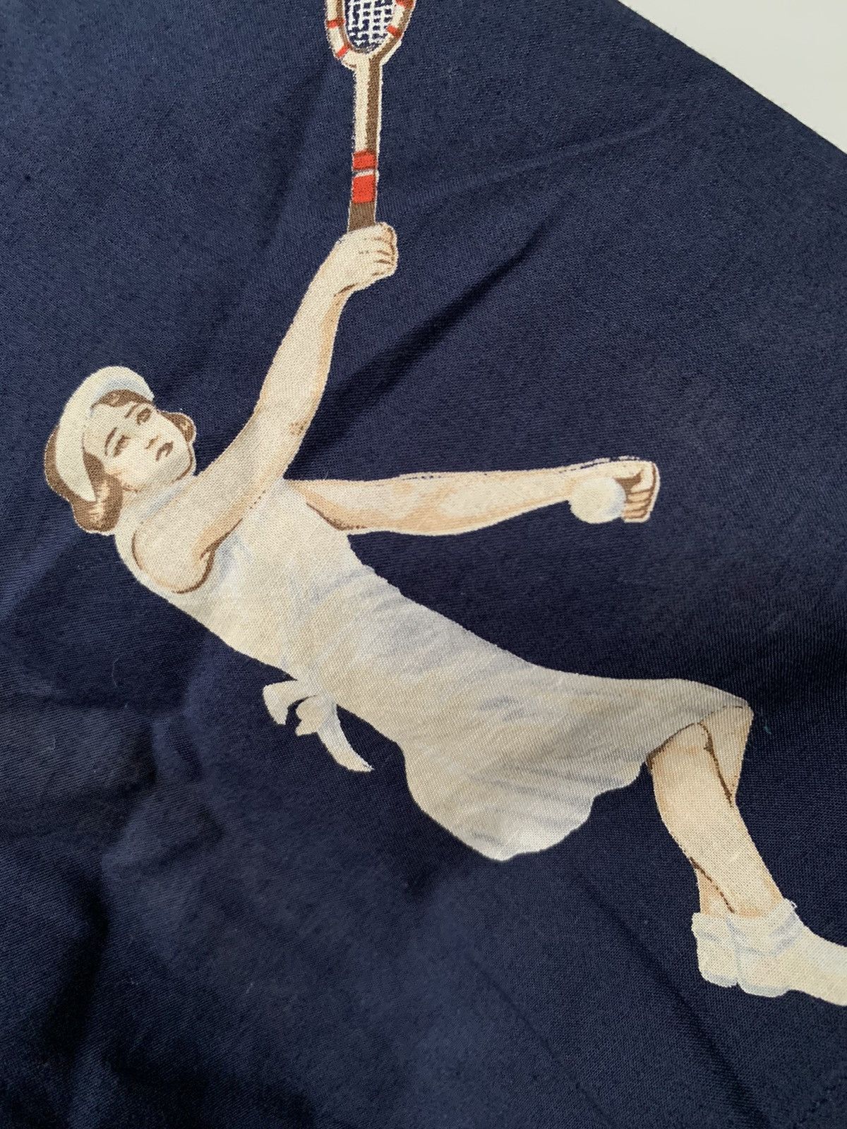 Polo Ralph Lauren Vintage Rare 90s Polo Tennis Overprint Button Ups Shirt Size US M / EU 48-50 / 2 - 14 Thumbnail