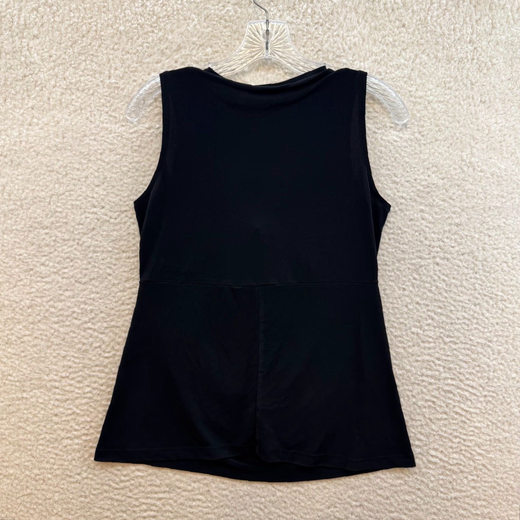 Vintage VINTAGE Y2K Black Top Shirt M Ruched Slinky Stretch Corpcore Office Siren Womens Size M / US 6-8 / IT 42-44 - 2 Thumbnail