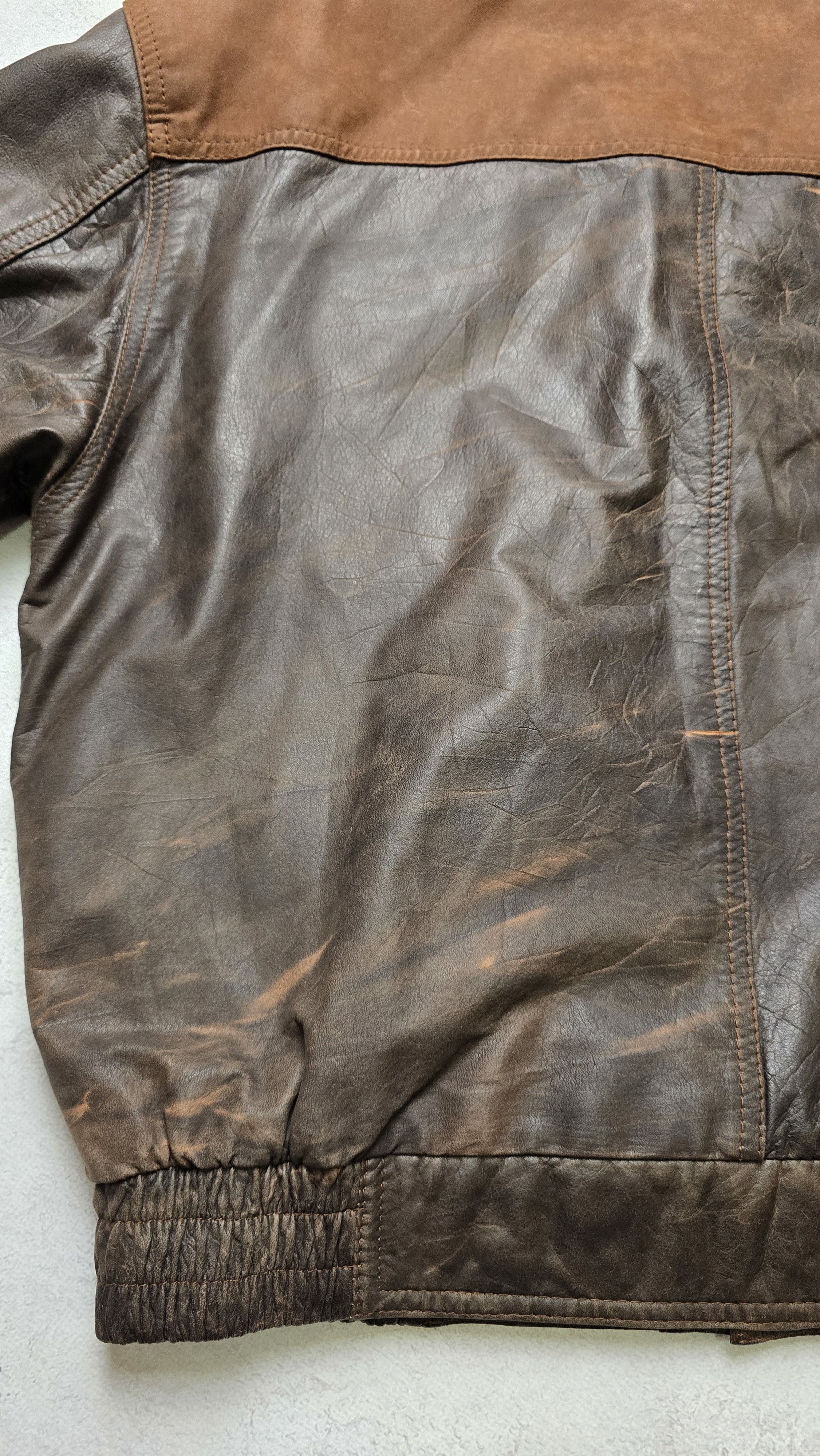 Chevignon VTG Leather Bomber Jacket Brown Bahamas Lining Aviator Heavy Size US L / EU 52-54 / 3 - 7 Thumbnail