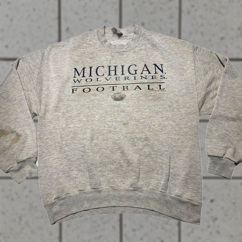 Jerzees VINTAGE Michigan Wolverines Sweatshirt Men’s Large NCAA Football Thrashed 90s Sweatshirt Size US L / EU 52-54 / 3 - 1 Thumbnail