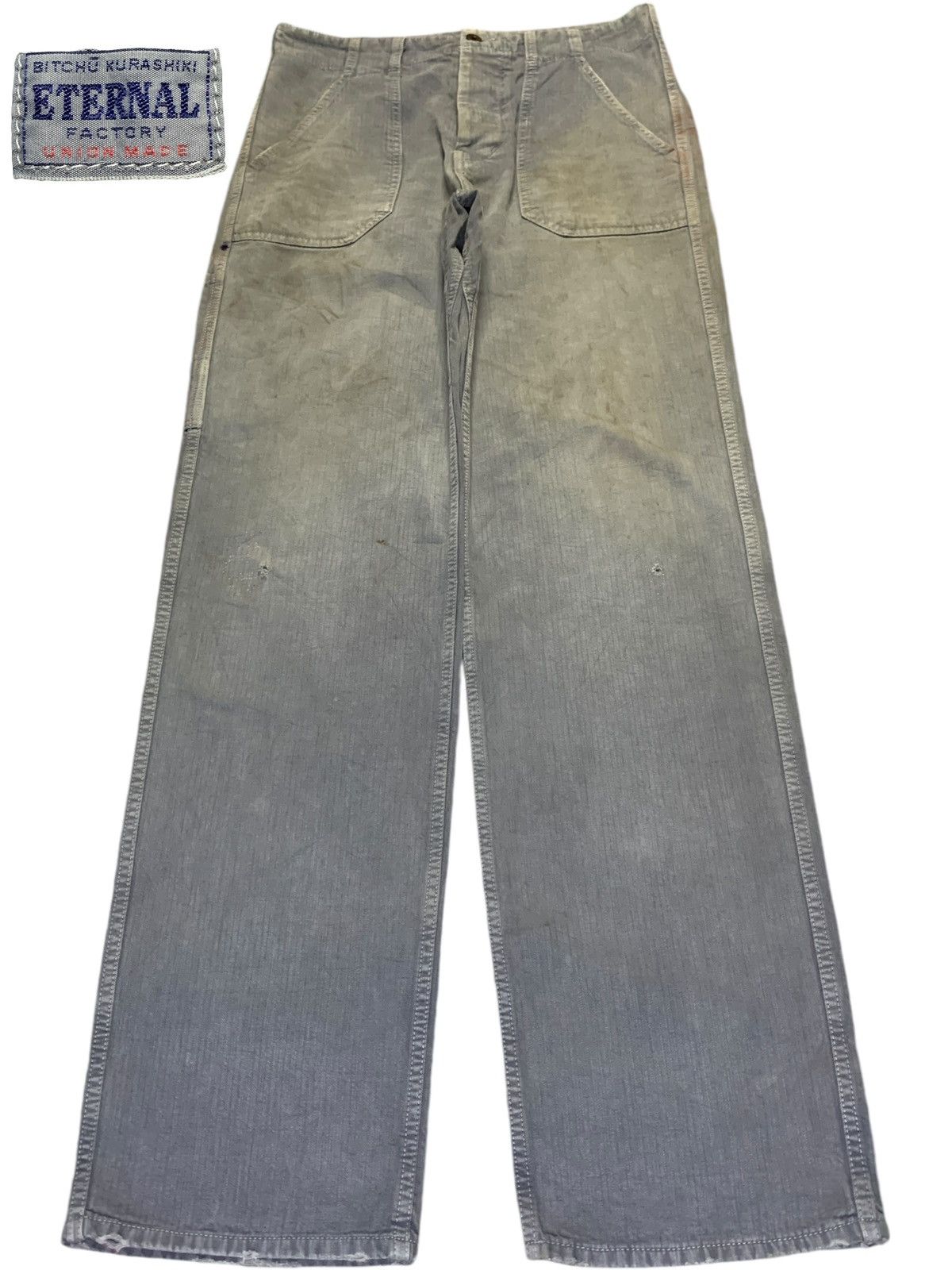 Eternal × Japanese Brand Vintage Japan Eternal Mud Wash Buckle Baggy Carpenter Jeans Size US 32 / EU 48 - 1 Thumbnail