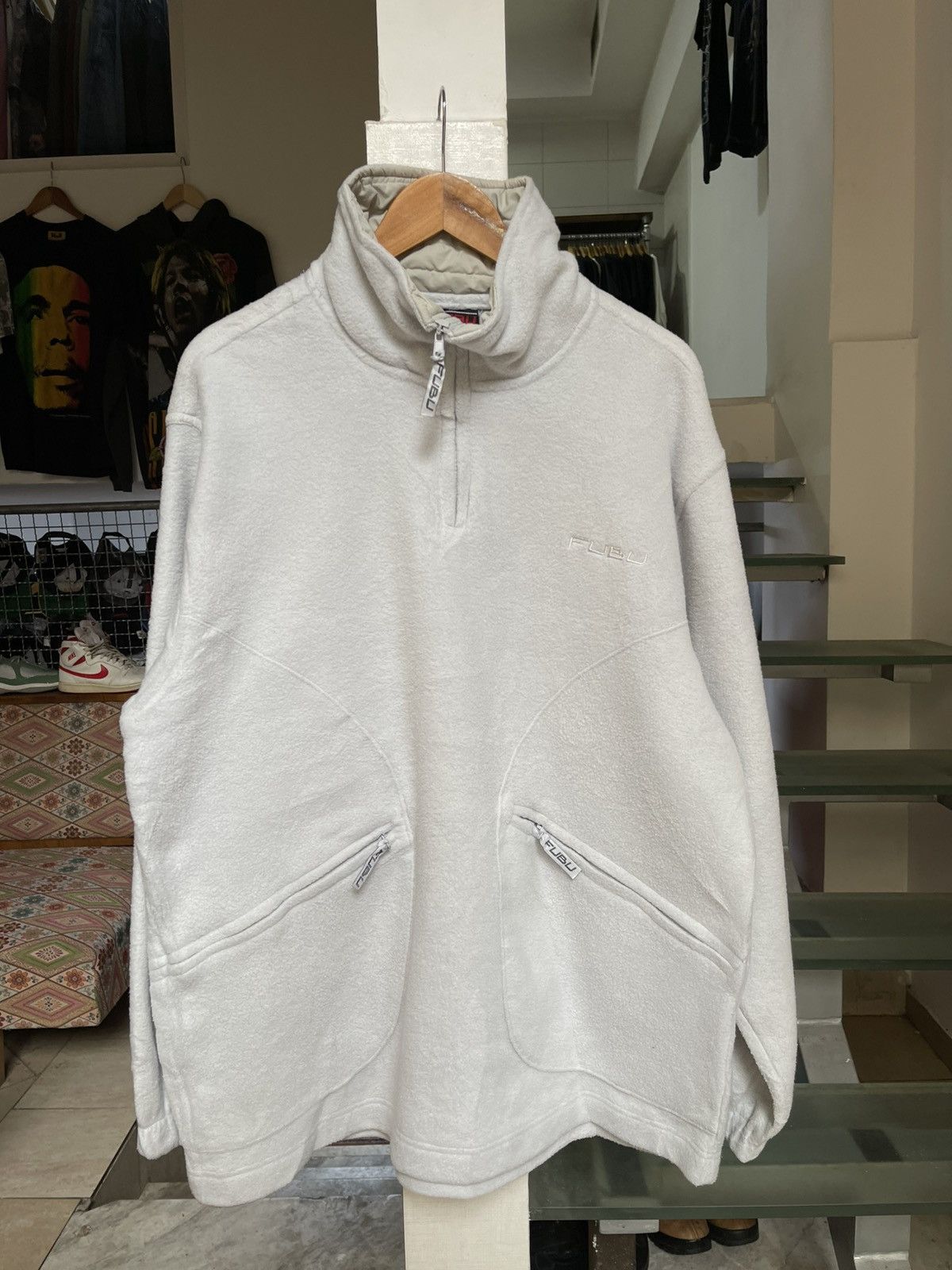 Fubu × Vintage Vintage FUBU Fleece Quarter Zip Size US L / EU 52-54 / 3 - 1 Thumbnail