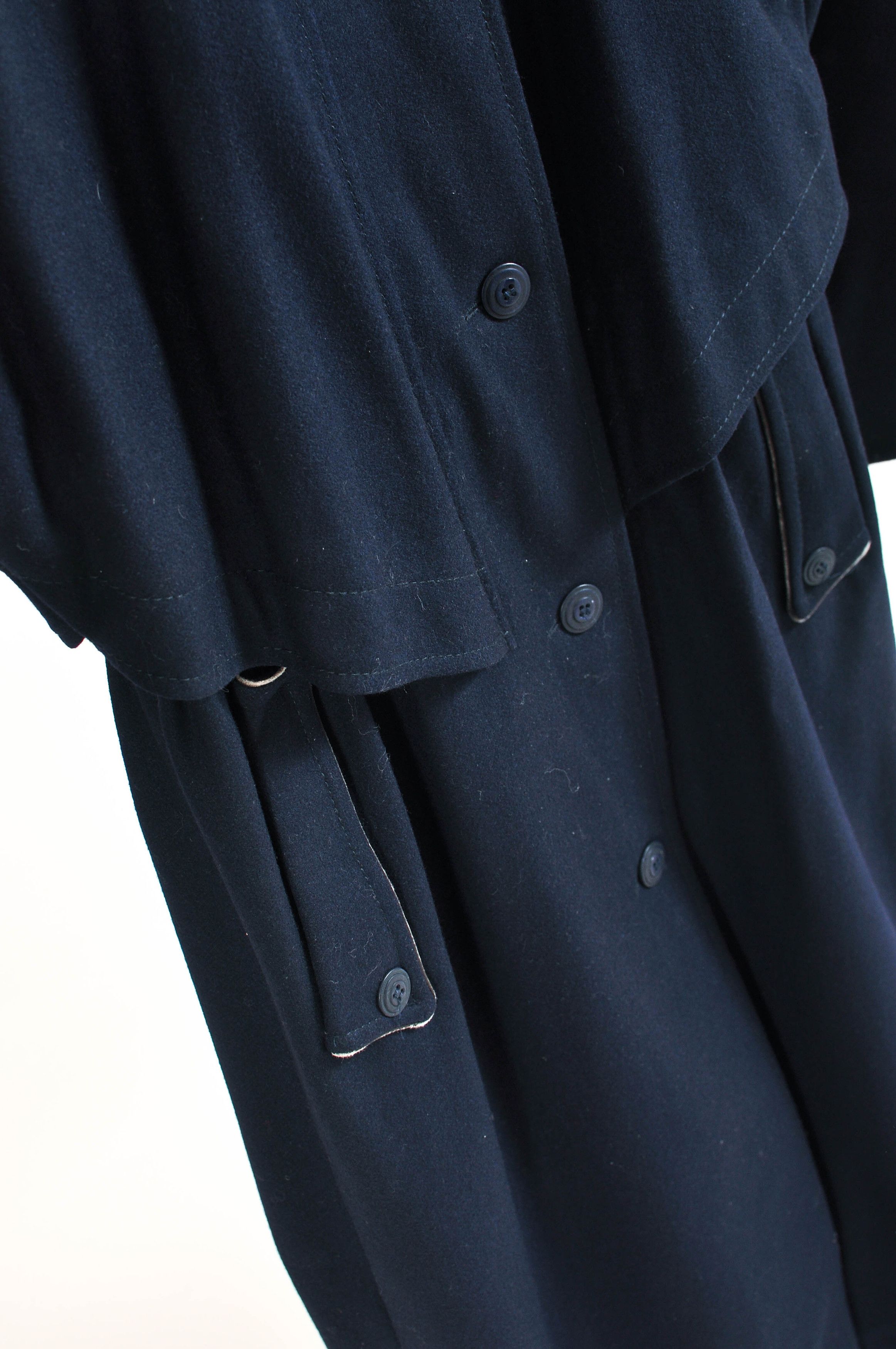 Other Vintage Early 80s Scandia Norse Design Dark Blue Maxi Coat Size M / US 6-8 / IT 42-44 - 3 Thumbnail