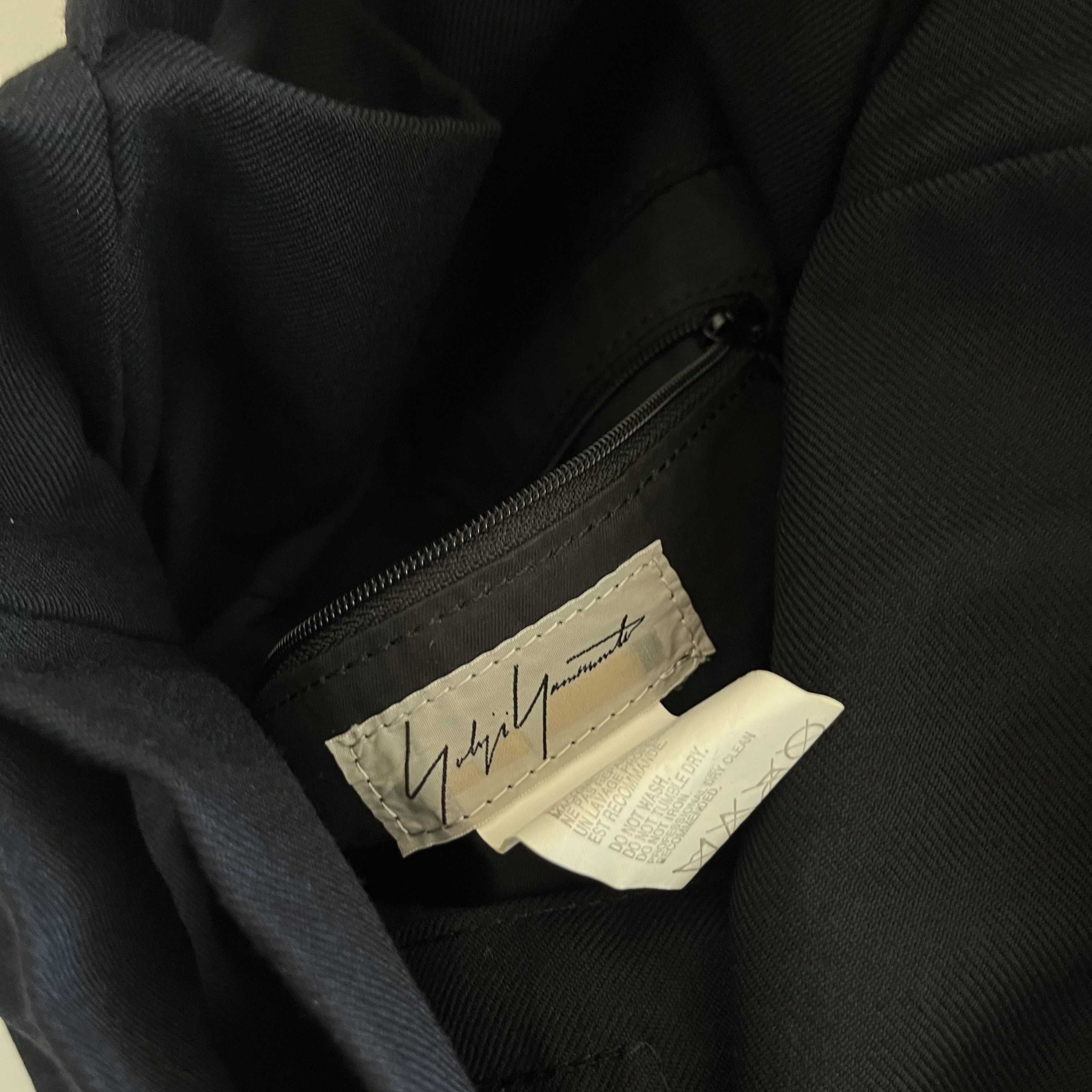 Yohji Yamamoto Yohji Yamamoto FEMME Wool Flat Handle Tote Bag Black Size ONE SIZE - 11 Thumbnail