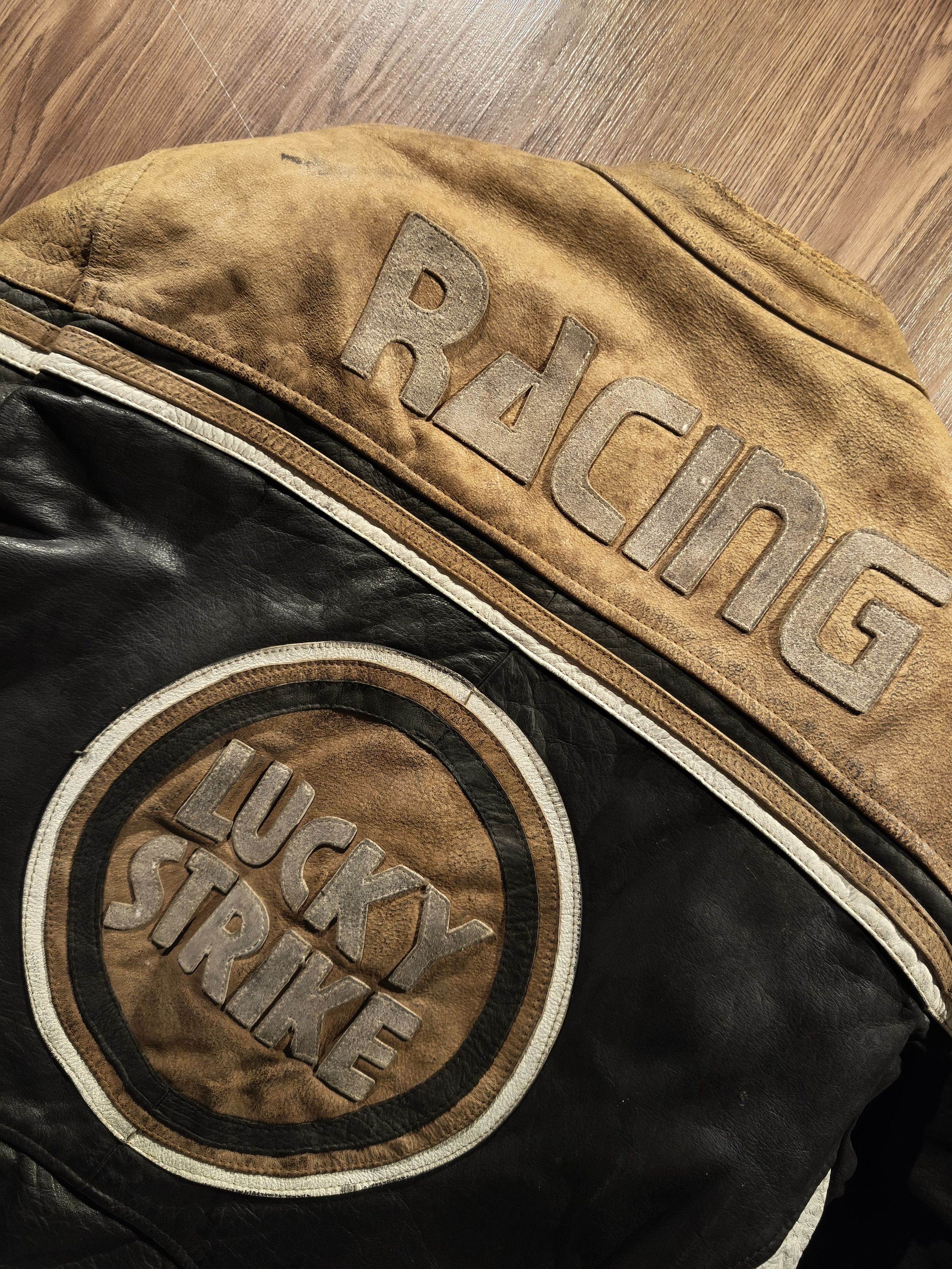 Other Vintage Lucky Strike MOTO Racing Leather Jacket Size US XL / EU 56 / 4 - 6 Thumbnail