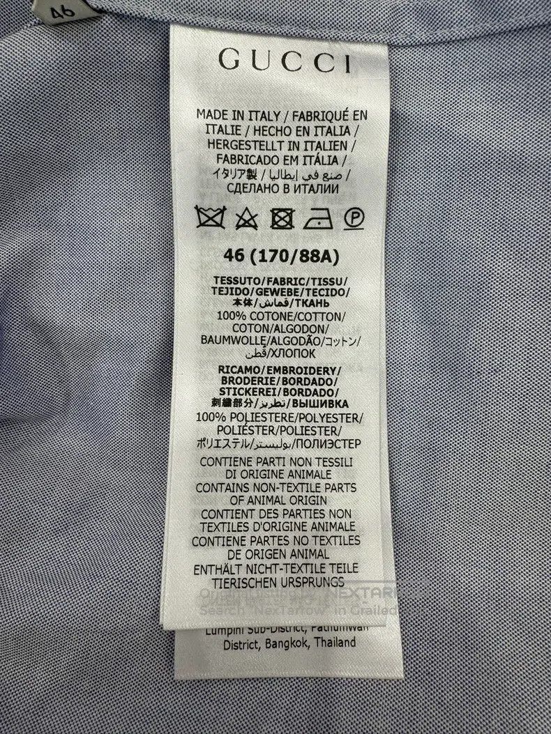 Gucci Gucci Blue pocket large logo shirt Size US S / EU 44-46 / 1 - 7 Thumbnail