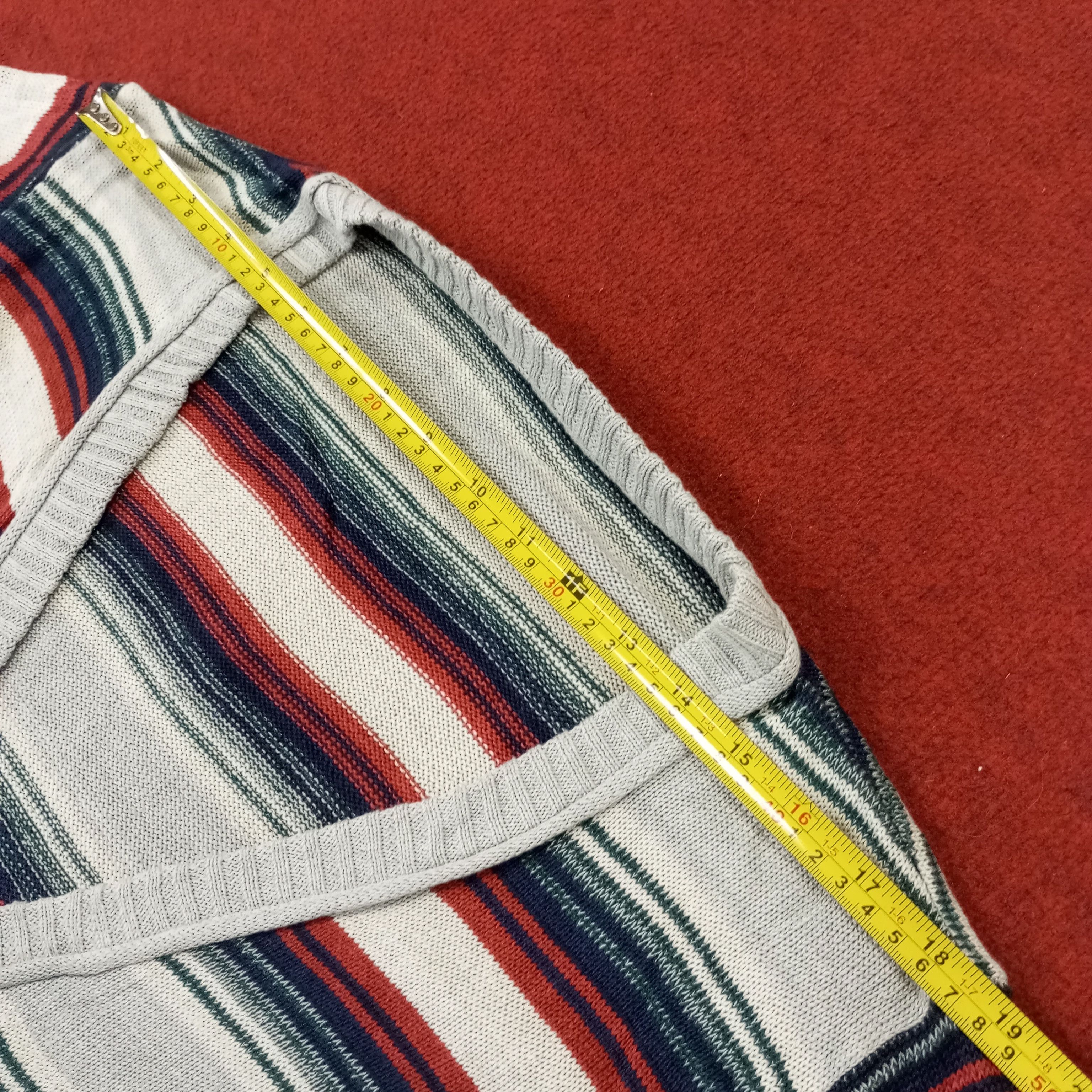 Vintage Sorri Dere Stripes Pocket Design Cardigan Sweater Size M / US 6-8 / IT 42-44 - 13 Thumbnail