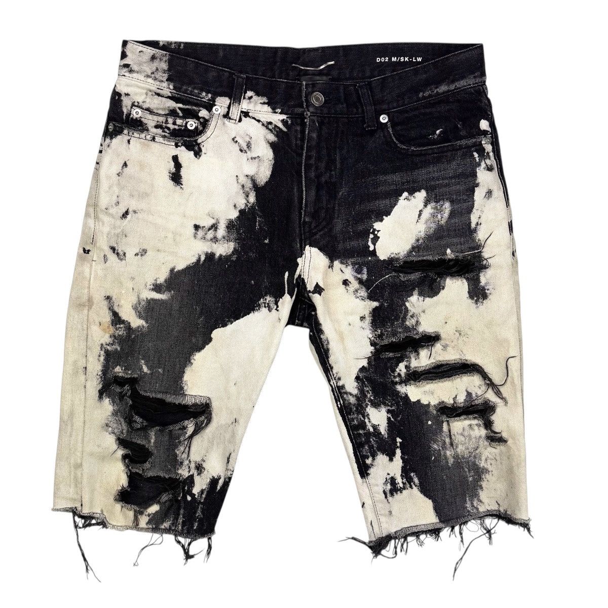 Saint Laurent Paris SAINT LAURENT PARIS SS16 ACID WASH D02 CUTOFF SHORTS Size US 32 / EU 48 - 2 Thumbnail