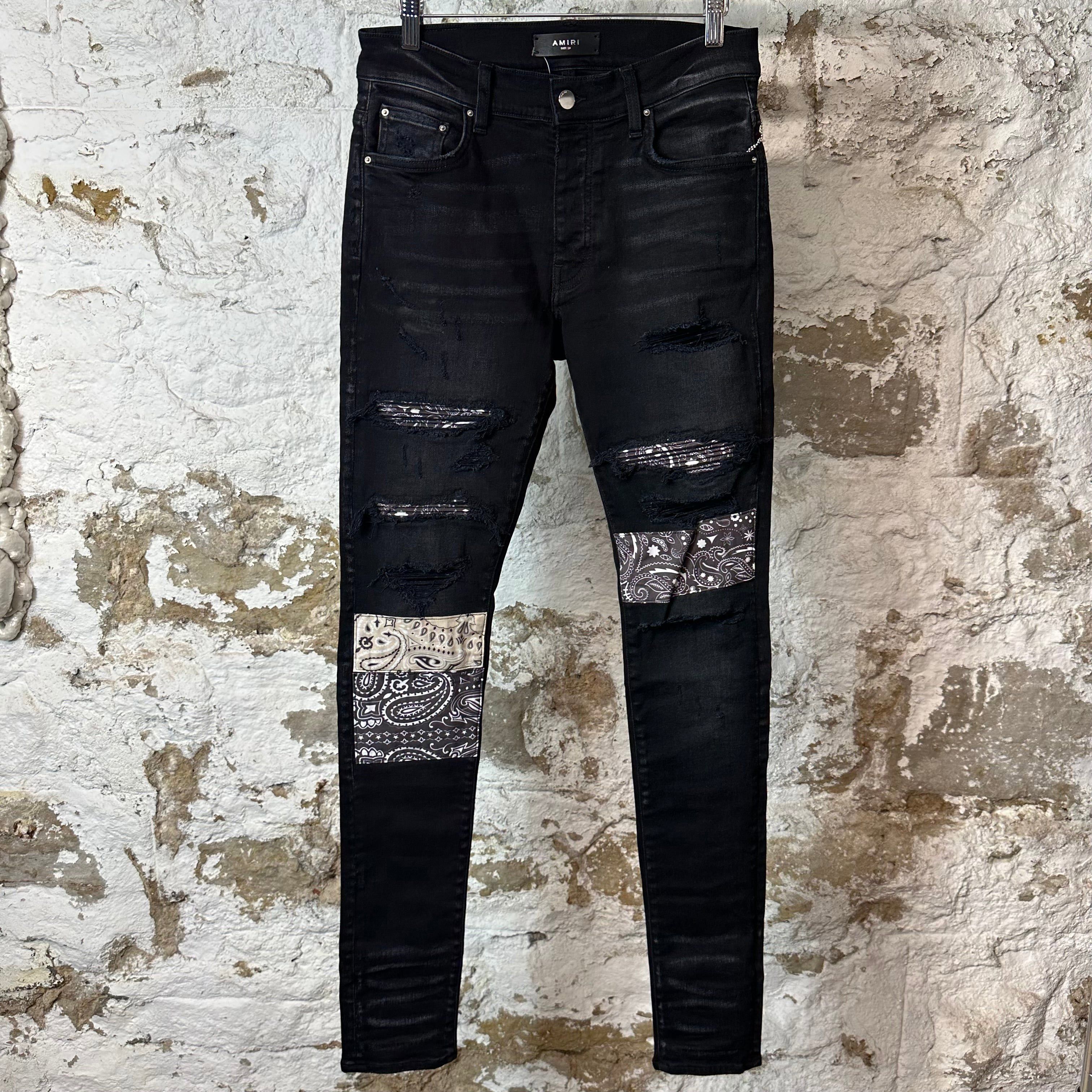 Amiri Amiri MX1 Jeans Deep Classic Indigo Black Patch Sz 29 | Grailed