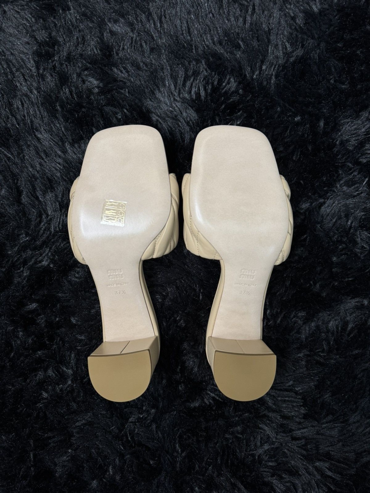 Miu Miu Miu Miu Nappa Matelassé Sandals Size US 7.5 / IT 37.5 - 5 Thumbnail