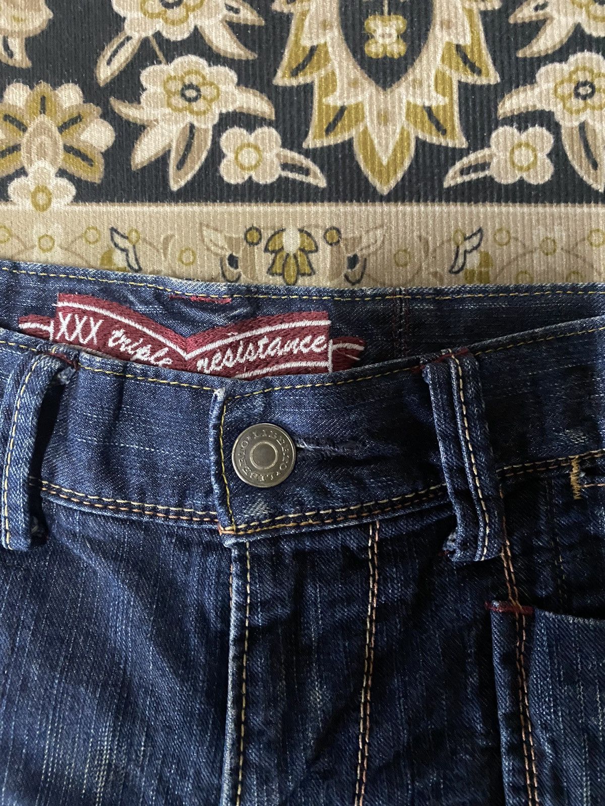 If Six Was Nine Japanese Brand Liberto Xxx Flare Distressed Denim Size US 33 - 9 Thumbnail