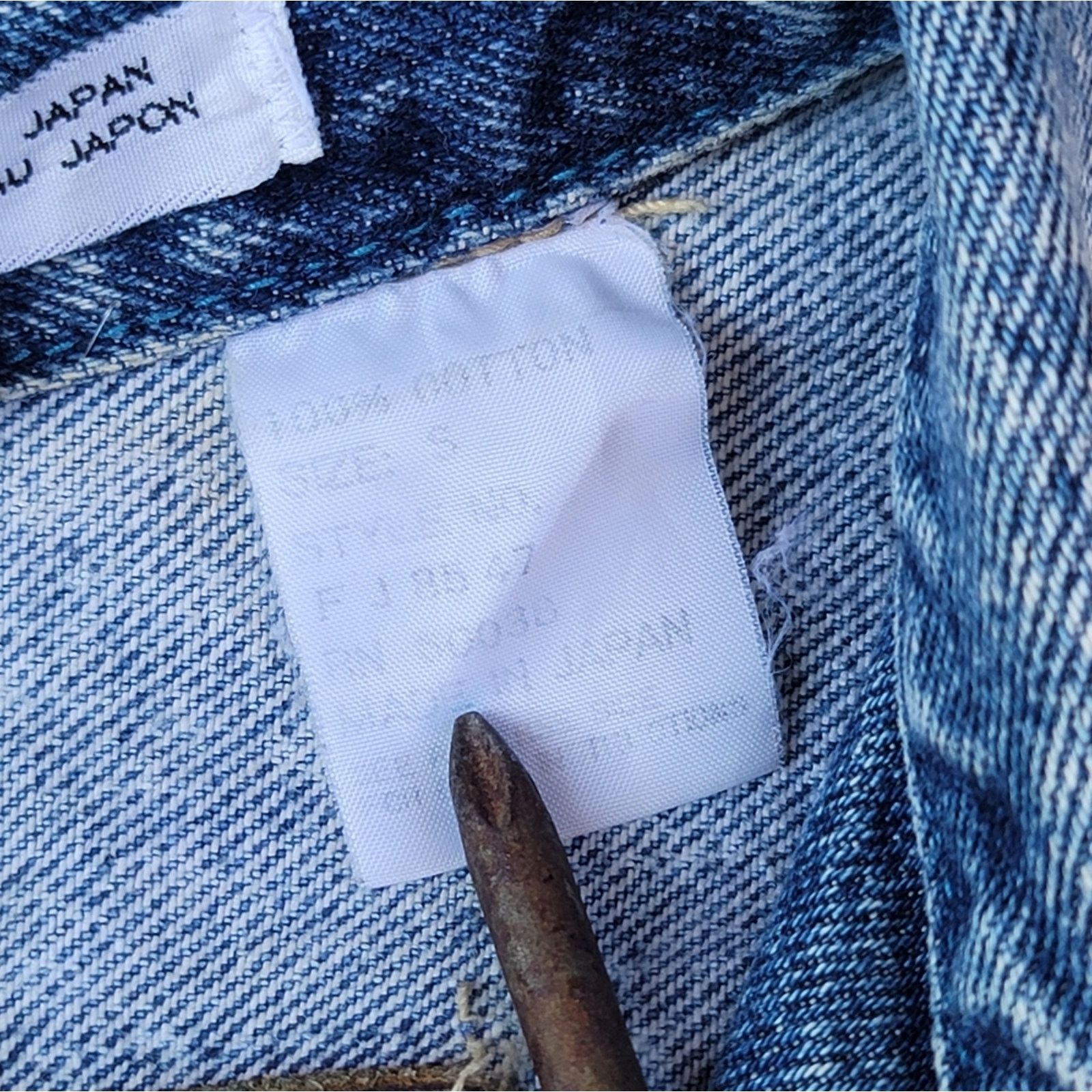 The Unbranded Brand Vtg Code Bleu Acid Washed Cropped Distressed Denim Jacket Size S / US 4 / IT 40 - 9 Thumbnail