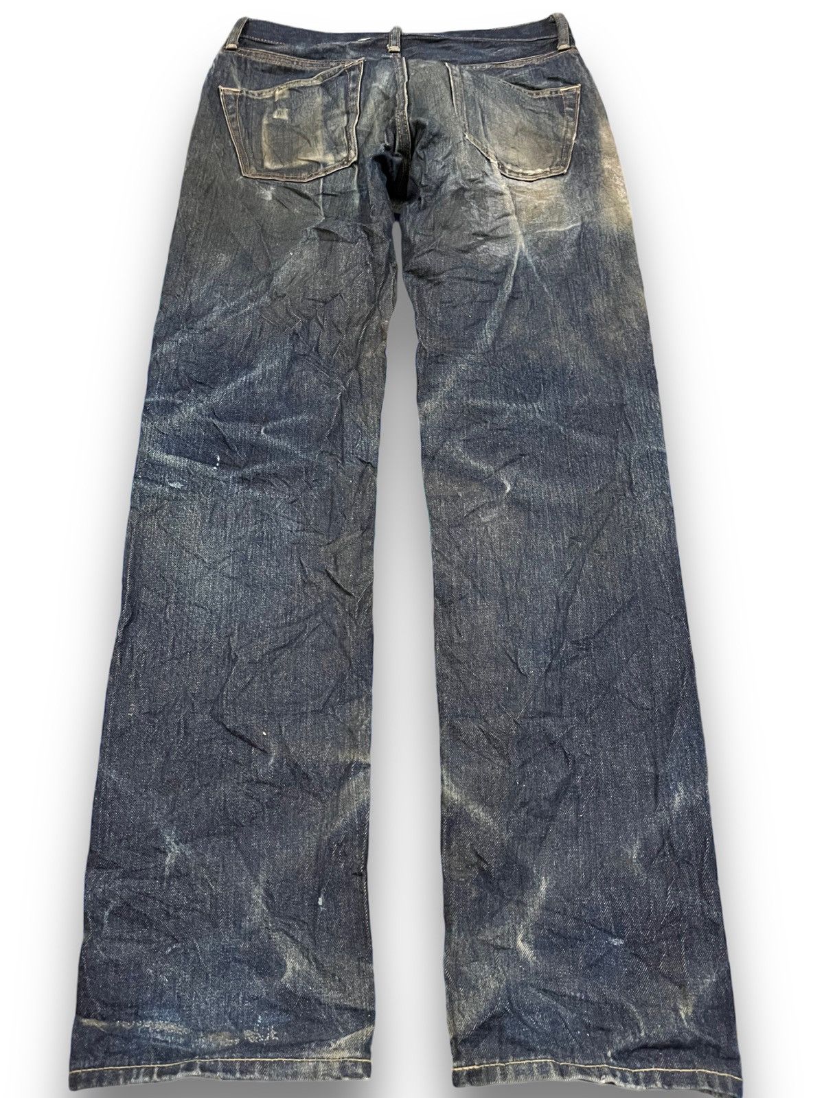 Jun Takahashi Vintage Uniqlo thrashed Mudwash Distressed Denim Size US 31 - 7 Thumbnail