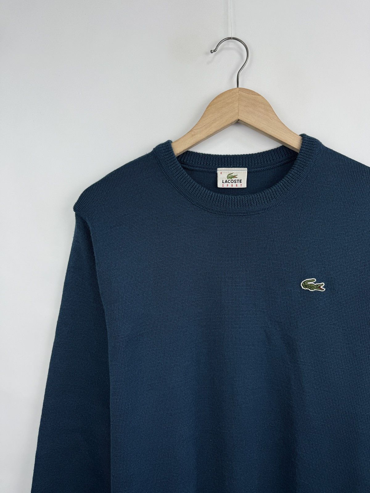 Lacoste 🇫🇷 Vintage 90s Lacoste Wool Sweater made in France Rare Retro Size US M / EU 48-50 / 2 - 2 Thumbnail