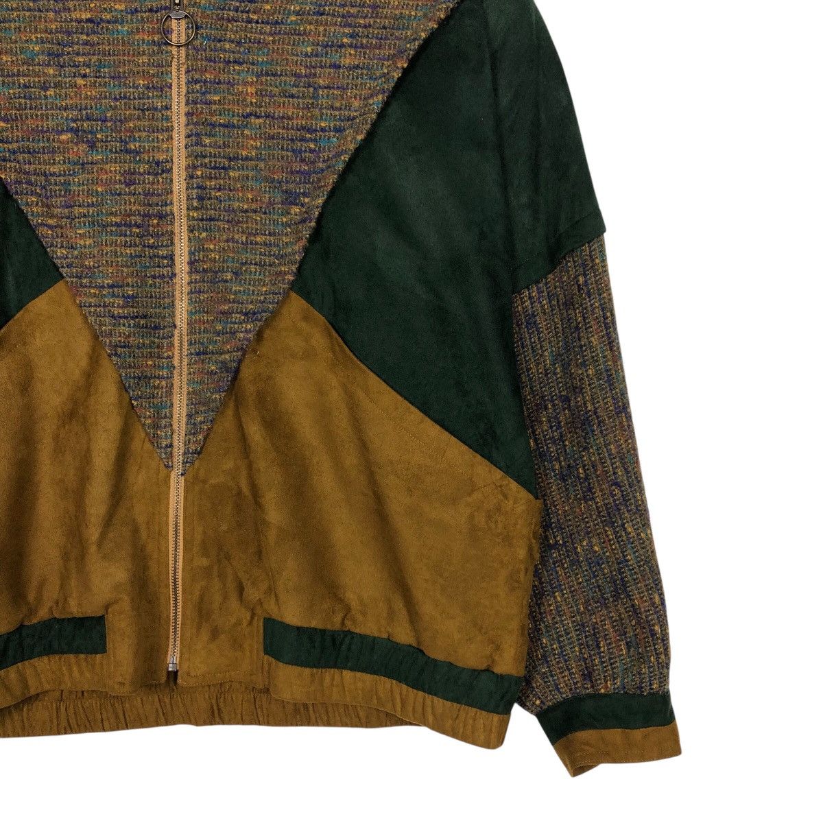 Japanese Brand 📌Vintage Bomber Jacket Patchwork Lunna Issey Miyake Size US M / EU 48-50 / 2 - 6 Thumbnail