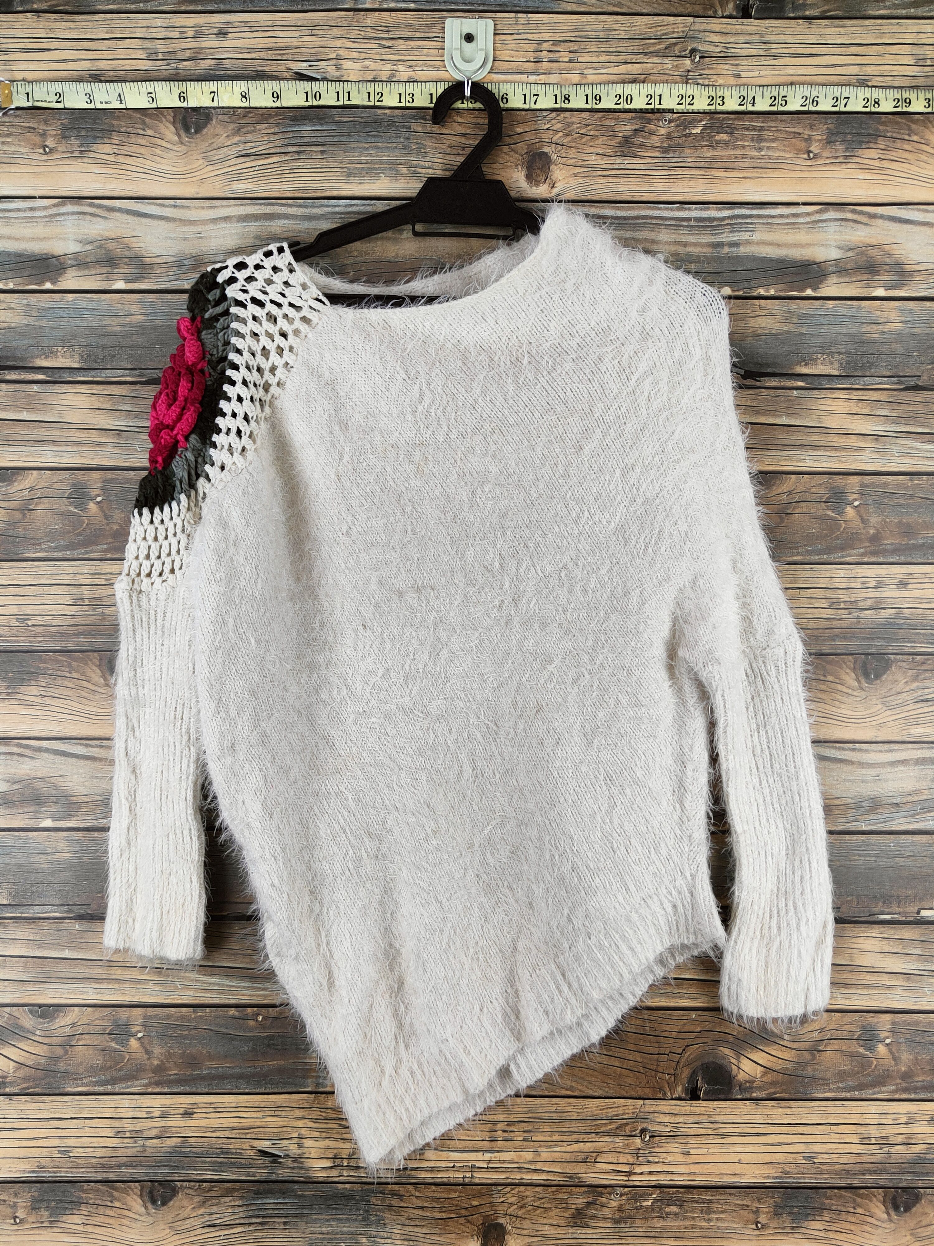 Vintage DL Japanese Brand Ivory Fur Mohair Knitwear #46-534 Size M / US 6-8 / IT 42-44 - 1 Thumbnail