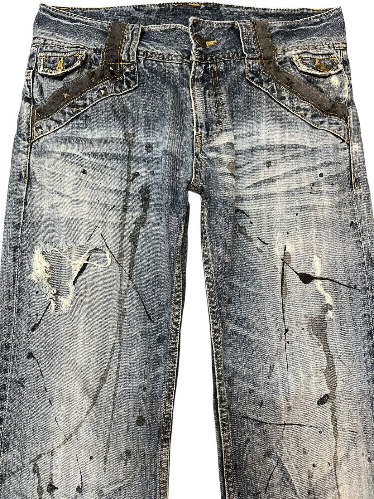Hysteric Glamour Vintage Oririn Flare Paint Splatter Grunge Distressed Denim Size US 32 / EU 48 - 2 Thumbnail