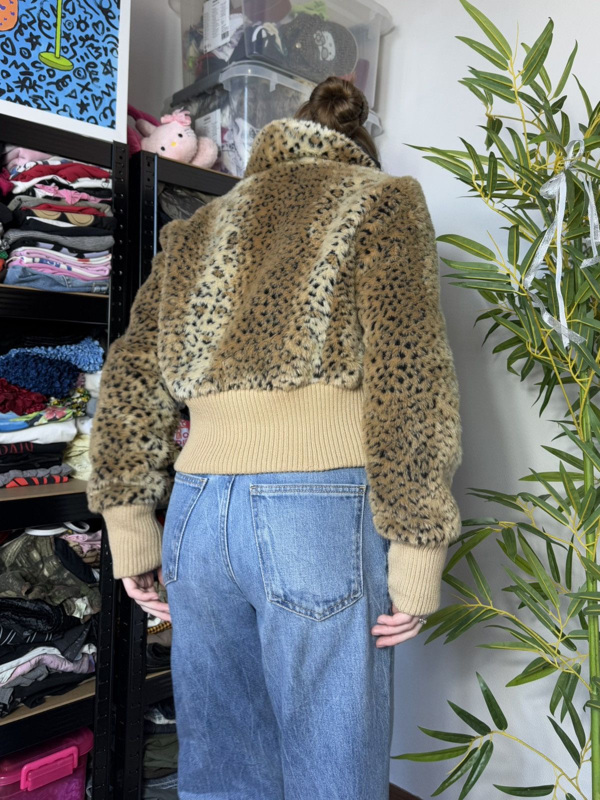 Vintage VINTAGE FLUFFY MOHAIR LEOPARD CROPPED FAUX FUR COAT Size M / US 6-8 / IT 42-44 - 4 Thumbnail