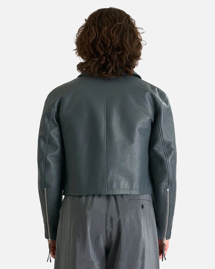 Lemaire o1s1v1r1oon0825 Boxy Cropped Jacket in Steel Blue Size US M / EU 48-50 / 2 - 4 Thumbnail