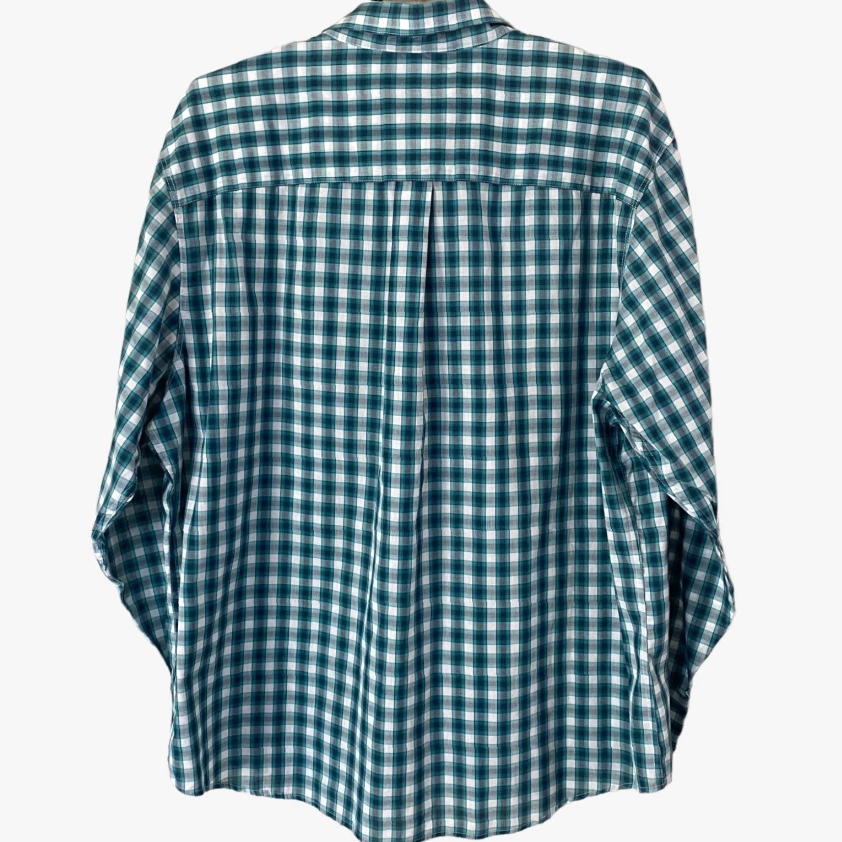 Wrangler VINTAGE Wrangler Riata Western Plaid Button-Down Shirt Teal Blue Men's 3X Cowboy Size US XXL / EU 58 / 5 - 3 Thumbnail