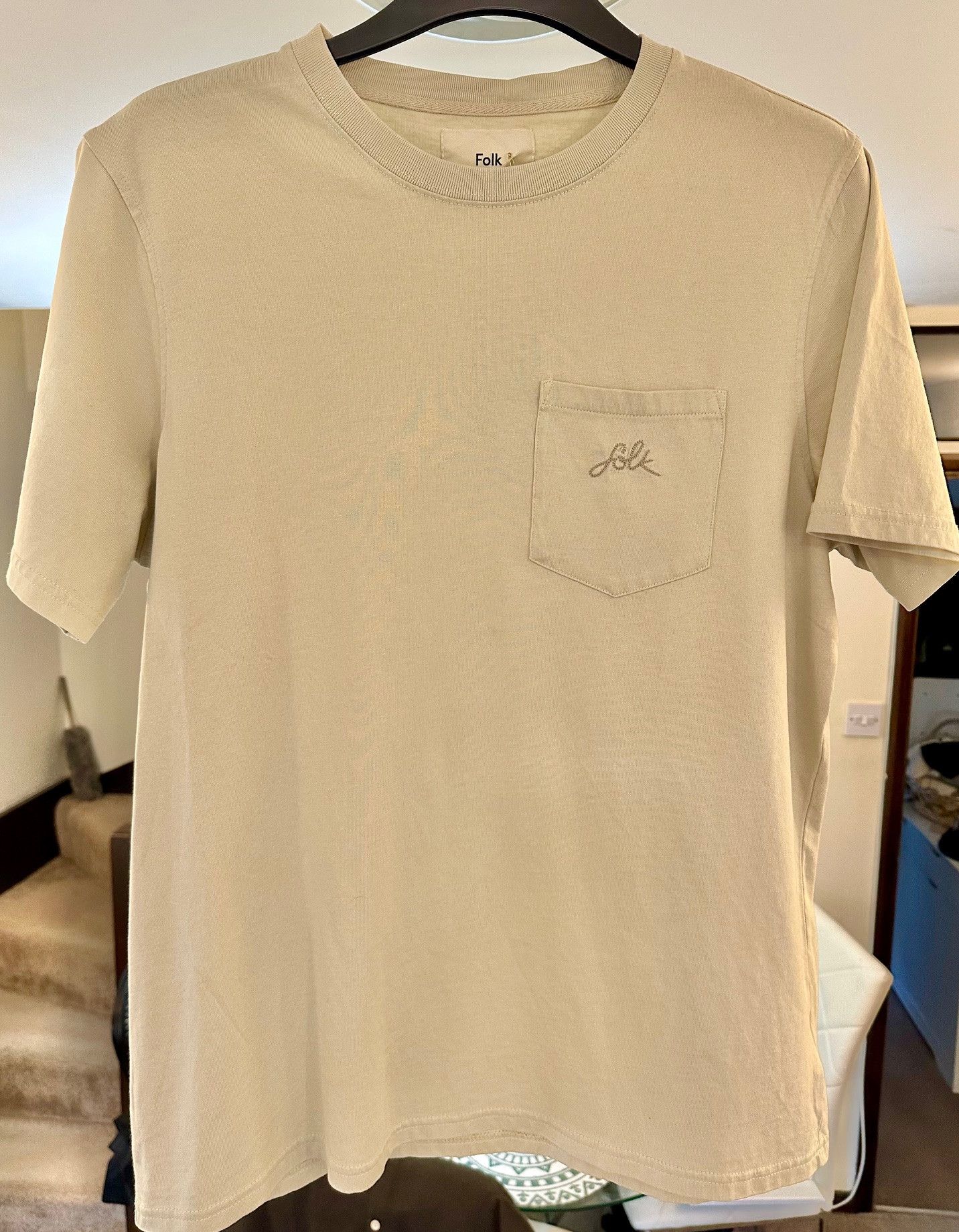 Folk Folk Logo Pocket T Shirt Tee Men's Crew Neck Classic Cotton Size US L / EU 52-54 / 3 - 1 Thumbnail