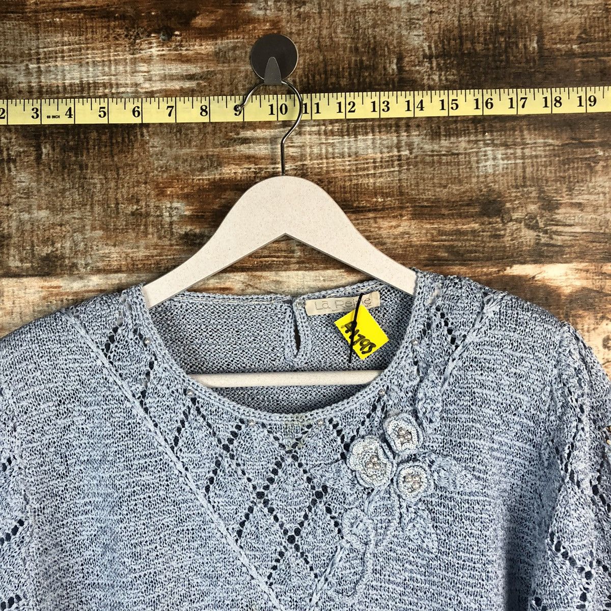 Homespun Knitwear × Japanese Brand La Reine Blue Knitwear #A1793 Size XS / US 0-2 / IT 36-38 - 4 Thumbnail