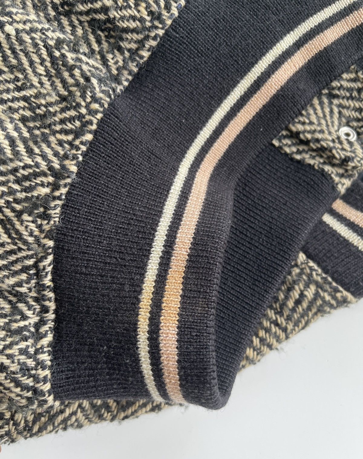 Issey Miyake Vintage Wool Herringbone Blouson Jacket Size US L / EU 52-54 / 3 - 12 Thumbnail