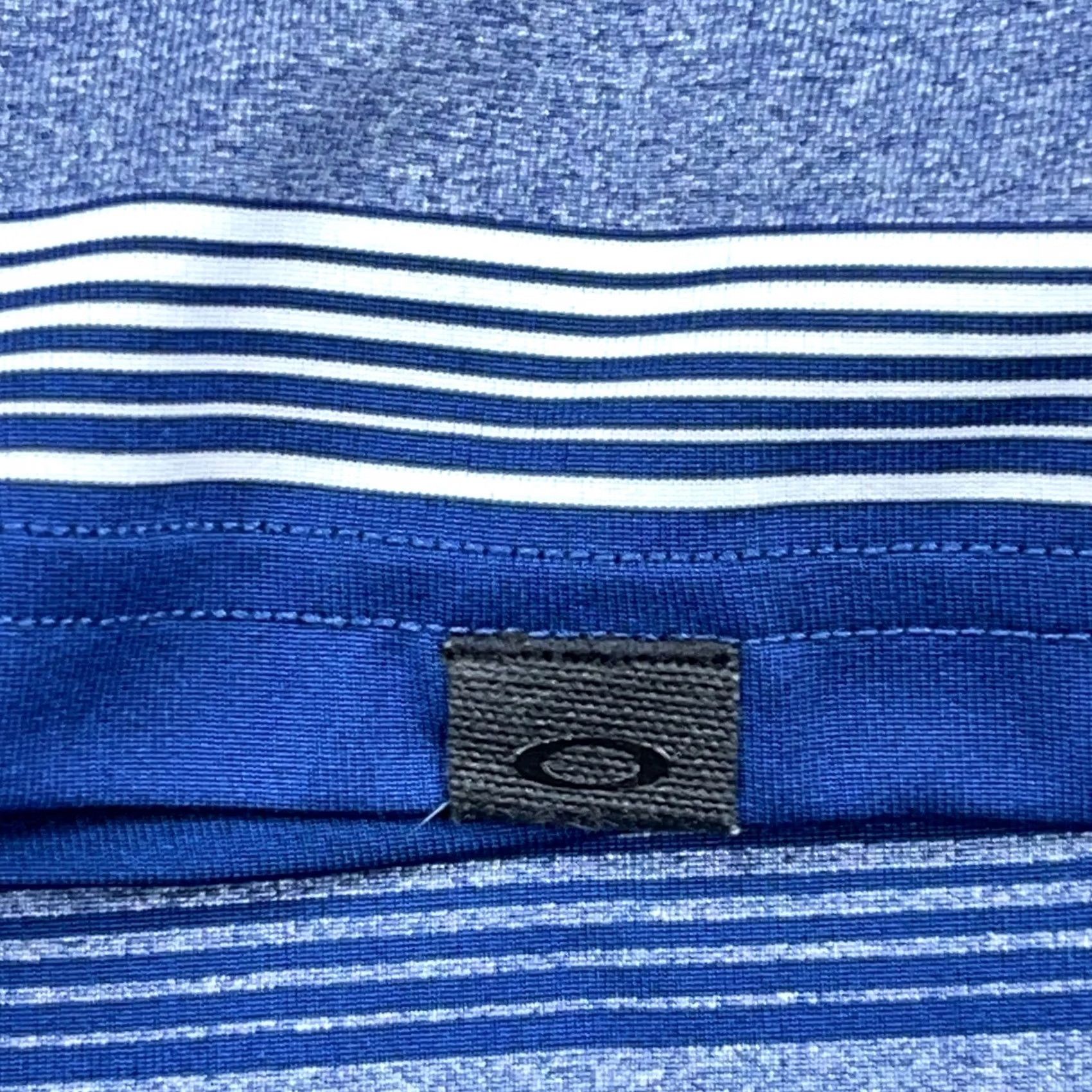 Oakley Oakley Polo Shirt Men L Blue Striped Regular Fit Performance Dry Wicking Size US L / EU 52-54 / 3 - 3 Thumbnail