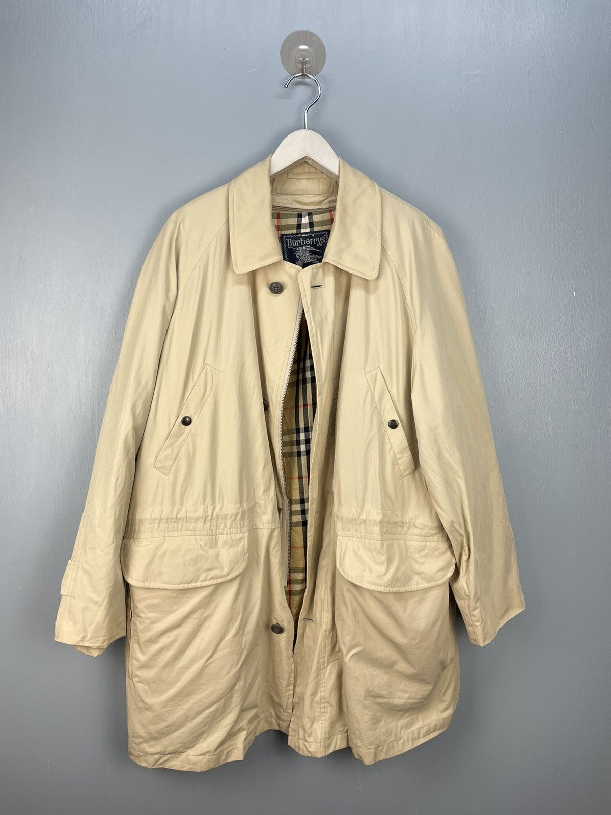 Burberry × Vintage Vintage Burberrys Trench Coat Nova check Size US L / EU 52-54 / 3 - 3 Thumbnail