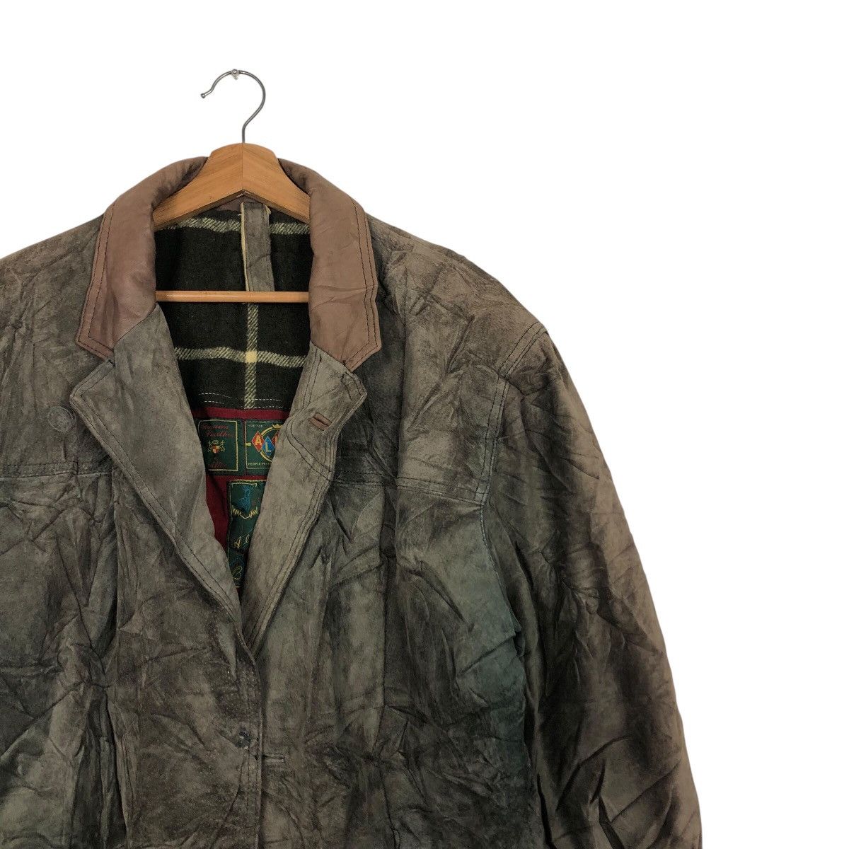 Japanese Brand × Vintage 📌Vintage Genuine Leather Bomber Jacket Allix Issey Miyake Size US M / EU 48-50 / 2 - 7 Thumbnail