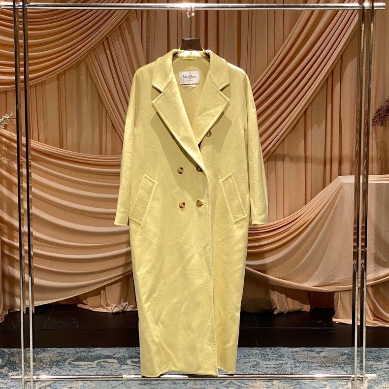 Max Mara Max Mara 101 801 Spring/Summer Light Yellow Cashmere Coat Size M / US 6-8 / IT 42-44 - 1 Thumbnail