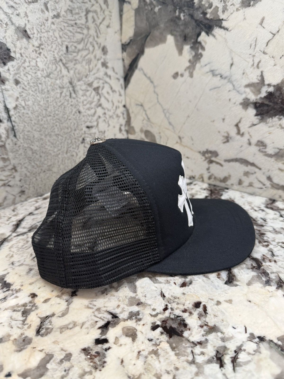 Chrome Hearts Chrome Hearts Black White Cemetery Cross Patch Trucker Size ONE SIZE - 4 Thumbnail