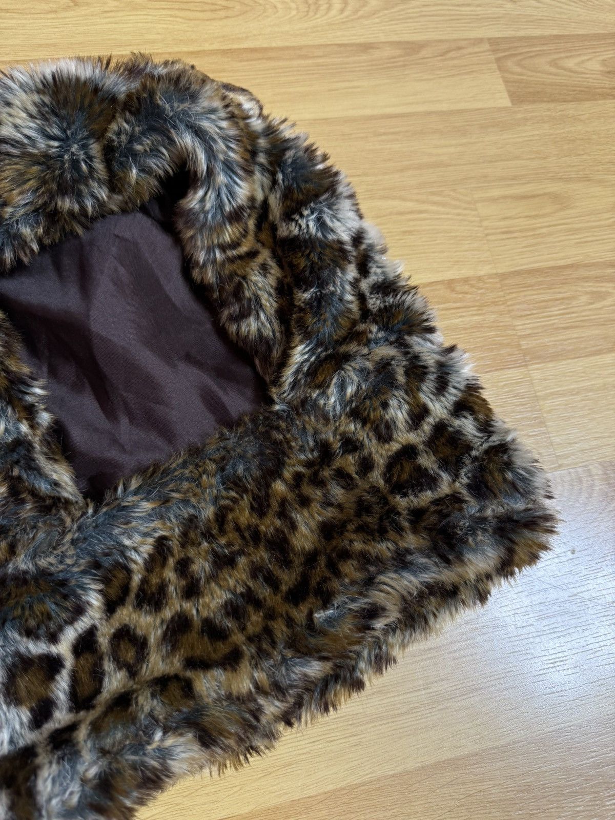 Japanese Brand Vintage Leopard Print Faux Fur Hood Size ONE SIZE - 7 Thumbnail
