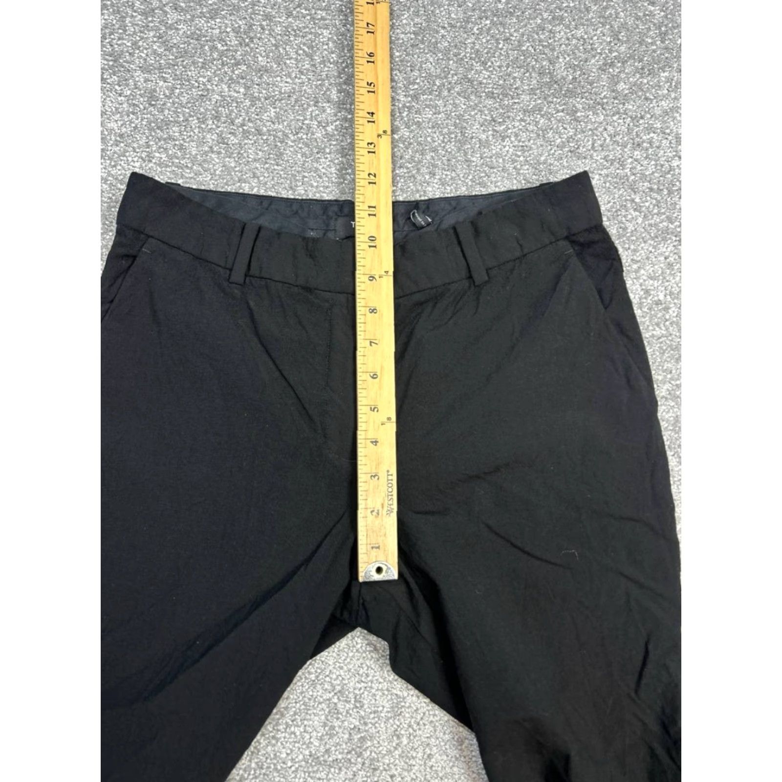 Theory Theory Treeca Dress Pants Womens 8 Black Crop Slim Fit Mid Rise Oxford Formal Size 30" / US 8 / IT 44 - 7 Thumbnail