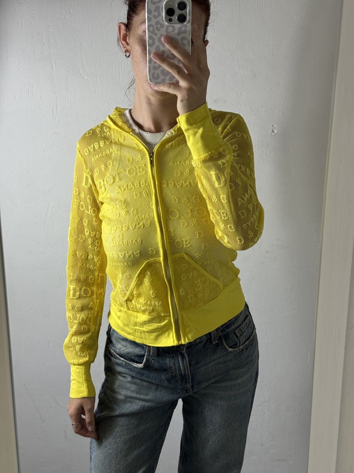 Other VINTAGE DOLCE&GABBANA STYLE MESH ZIP UP HOODIE Size S / US 4 / IT 40 - 8 Thumbnail