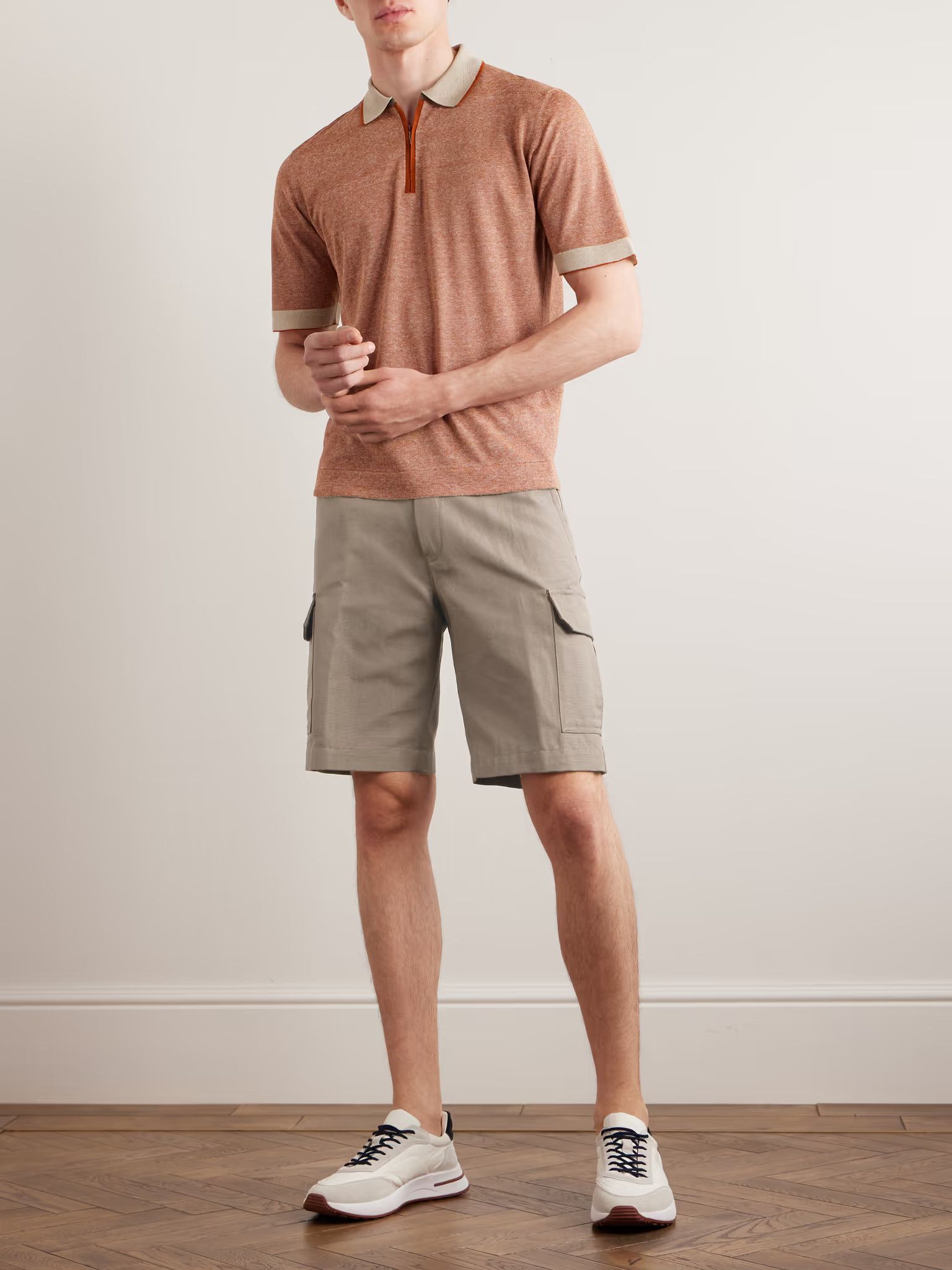 Loro Piana o1srvl11e1024 Cargo Bermuda Shorts in Brown Size US 34 / EU 50 - 2 Thumbnail