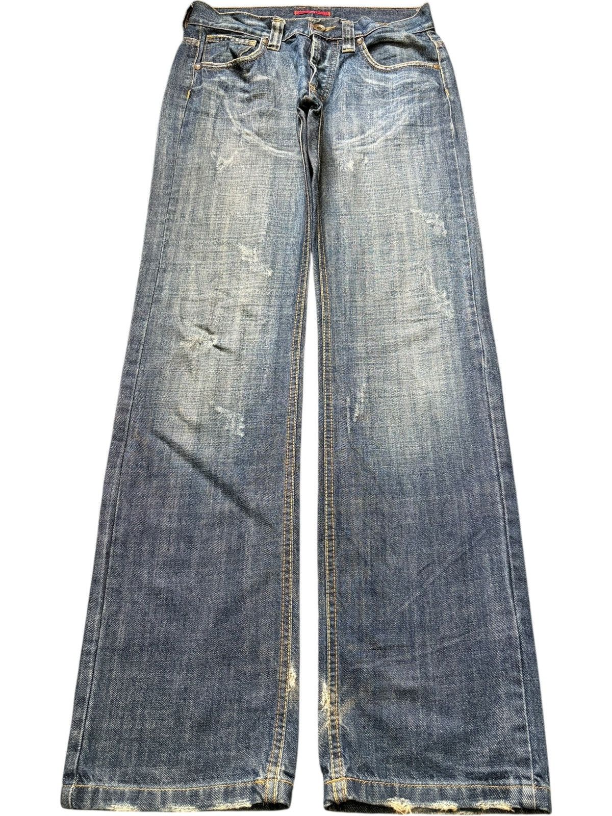 Visvim Vintage Angel Devil Double Wings Printed Distress Jeans Size 30" / US 8 / IT 44 - 2 Thumbnail