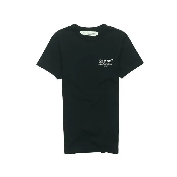 Off-White Off-White Black Logo Embroidered Short Sleeve T-shirt 0079 Size US XS / EU 42 / 0 - 1 Thumbnail