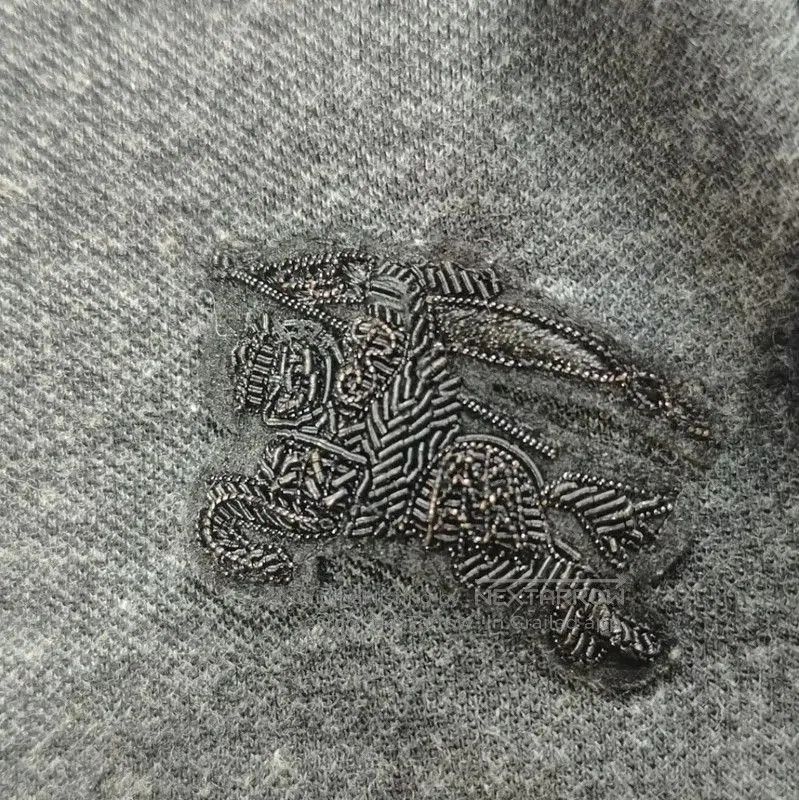 Burberry Burberry Black Gray Cotton Knitwomen's Sweater. Size L / US 10 / IT 46 - 3 Thumbnail