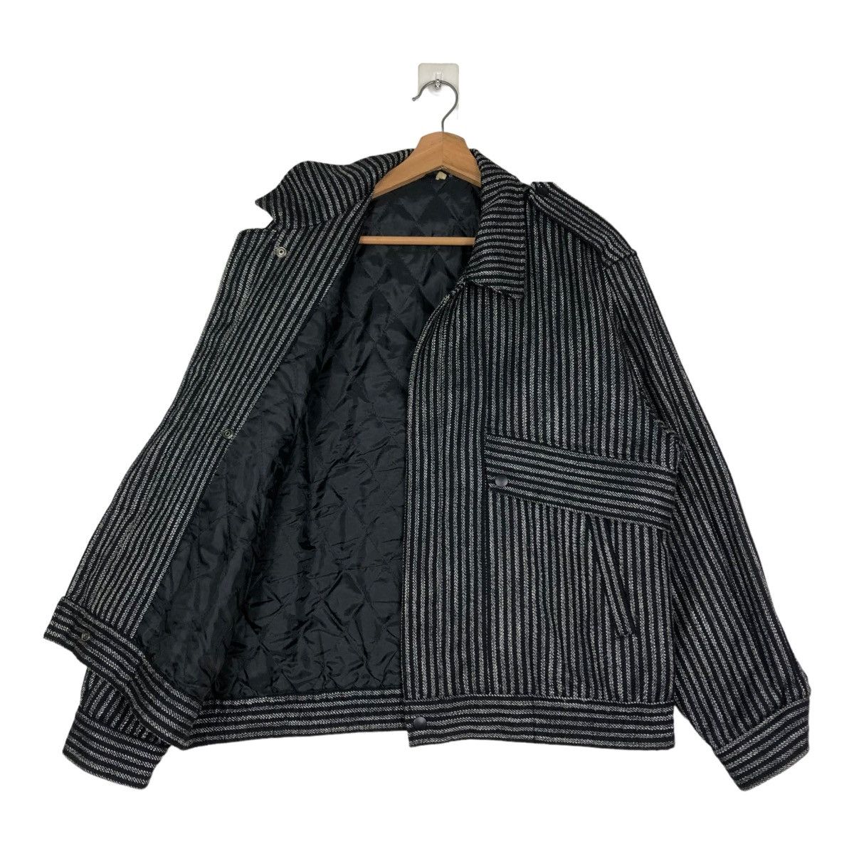Japanese Brand 🔥VINTAGE HICKORY CHORE BOMBER JACKET BIG POCKET ISSEY MIYAKE Size US M / EU 48-50 / 2 - 11 Thumbnail