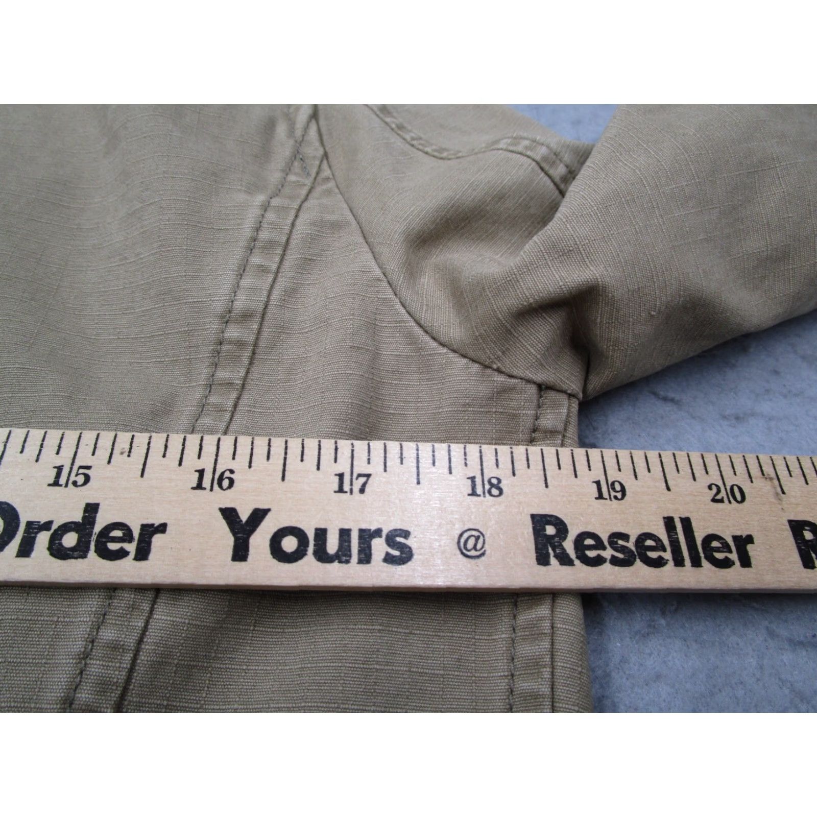 J.Crew J.CREW Women's Military Jacket Medium Beige Full Zip Utility Casual Cotton Size M / US 6-8 / IT 42-44 - 6 Thumbnail