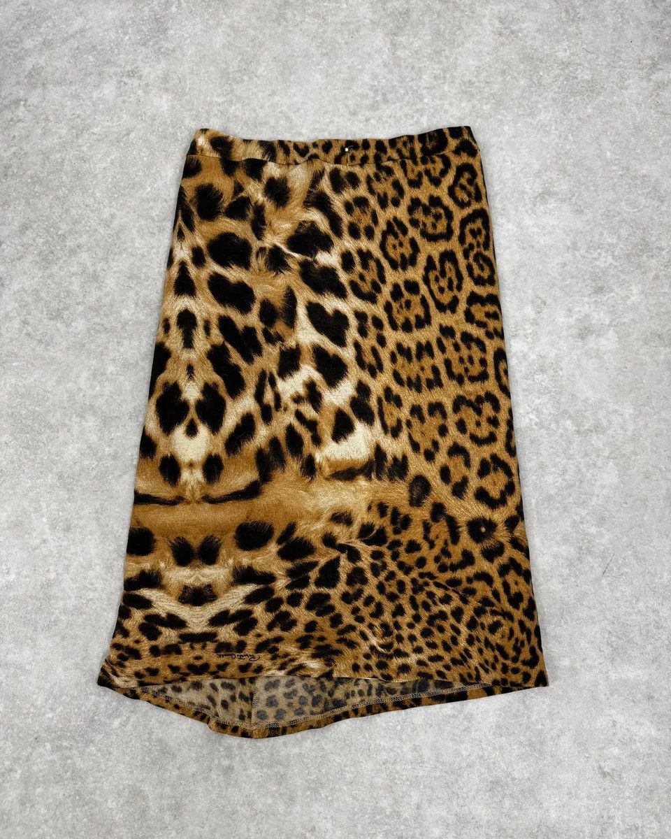 Roberto Cavalli AW2003 Roberto Cavalli Leopard Wool Skirt Size 28" / US 6 / IT 42 - 3 Thumbnail
