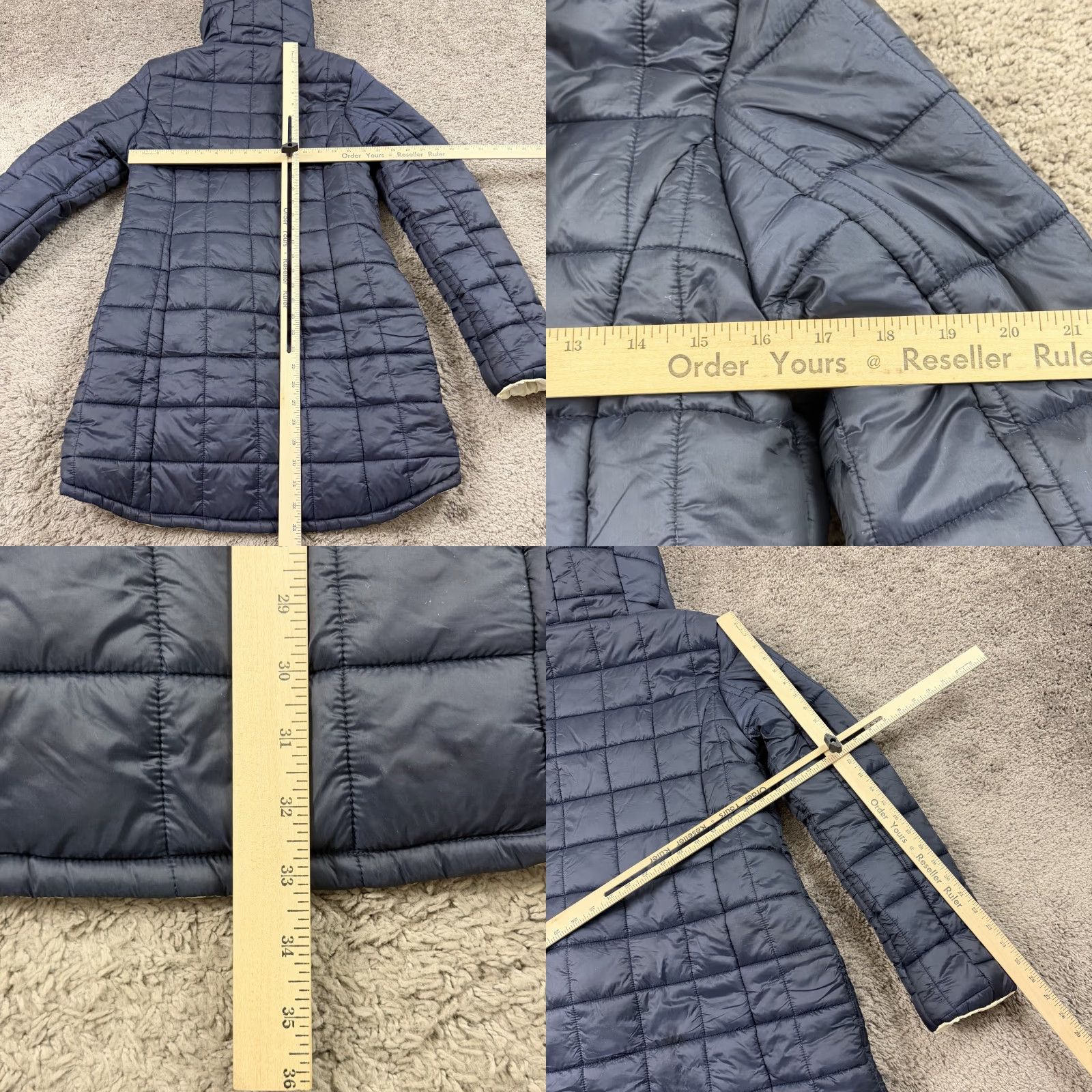 K-Way K-Way Jacket Womens S Blue White Reversible Parka Puffer Hooded Quilted Full Zip Jacket Women Parka S Blue White Reversible Quilted Hooded Full Zip Size S / US 4 / IT 40 - 8 Thumbnail