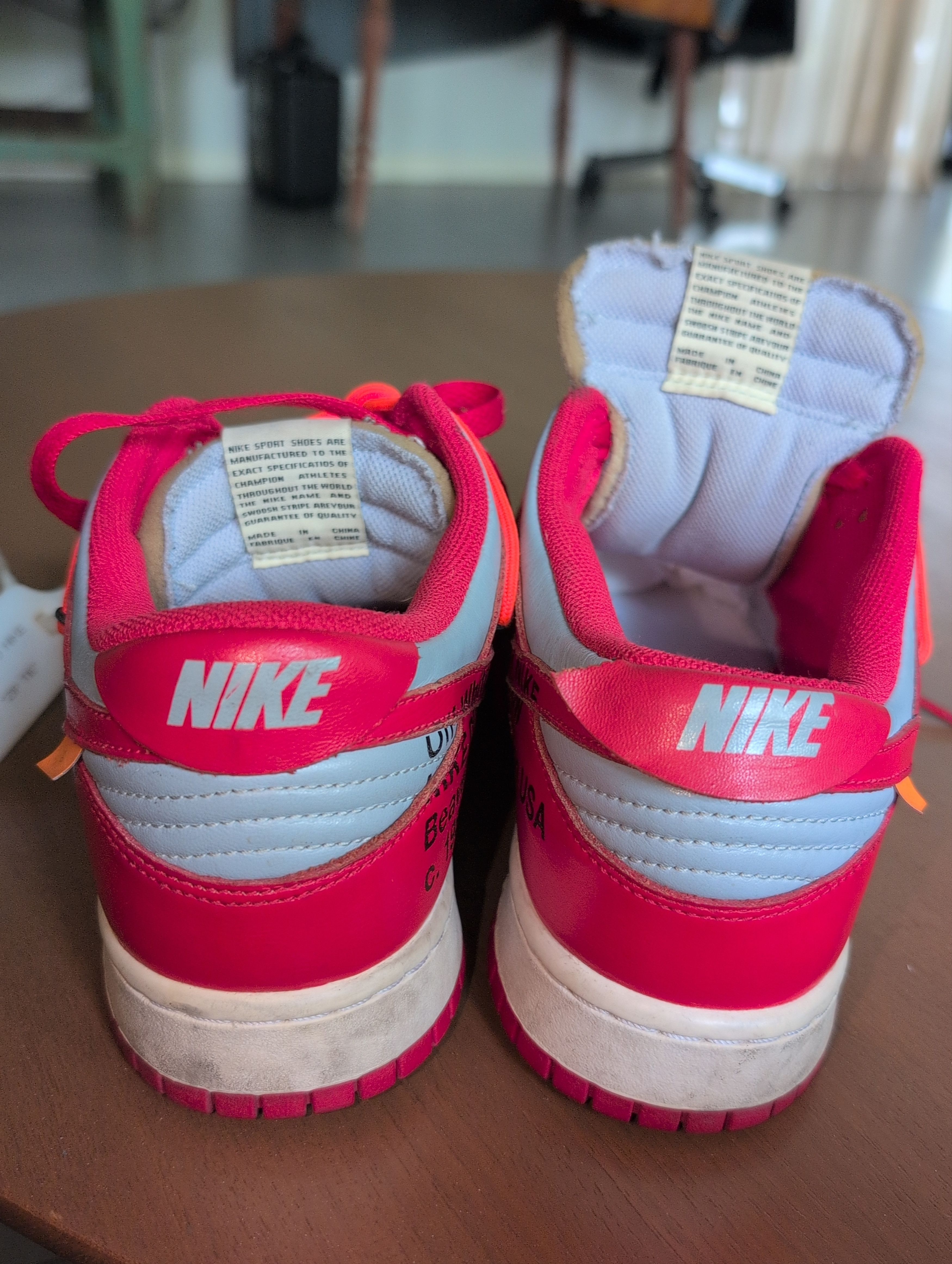 Nike × Off-White Nike Dunk Low Off-White University Red Size US 9.5 / EU 42-43 - 15 Thumbnail