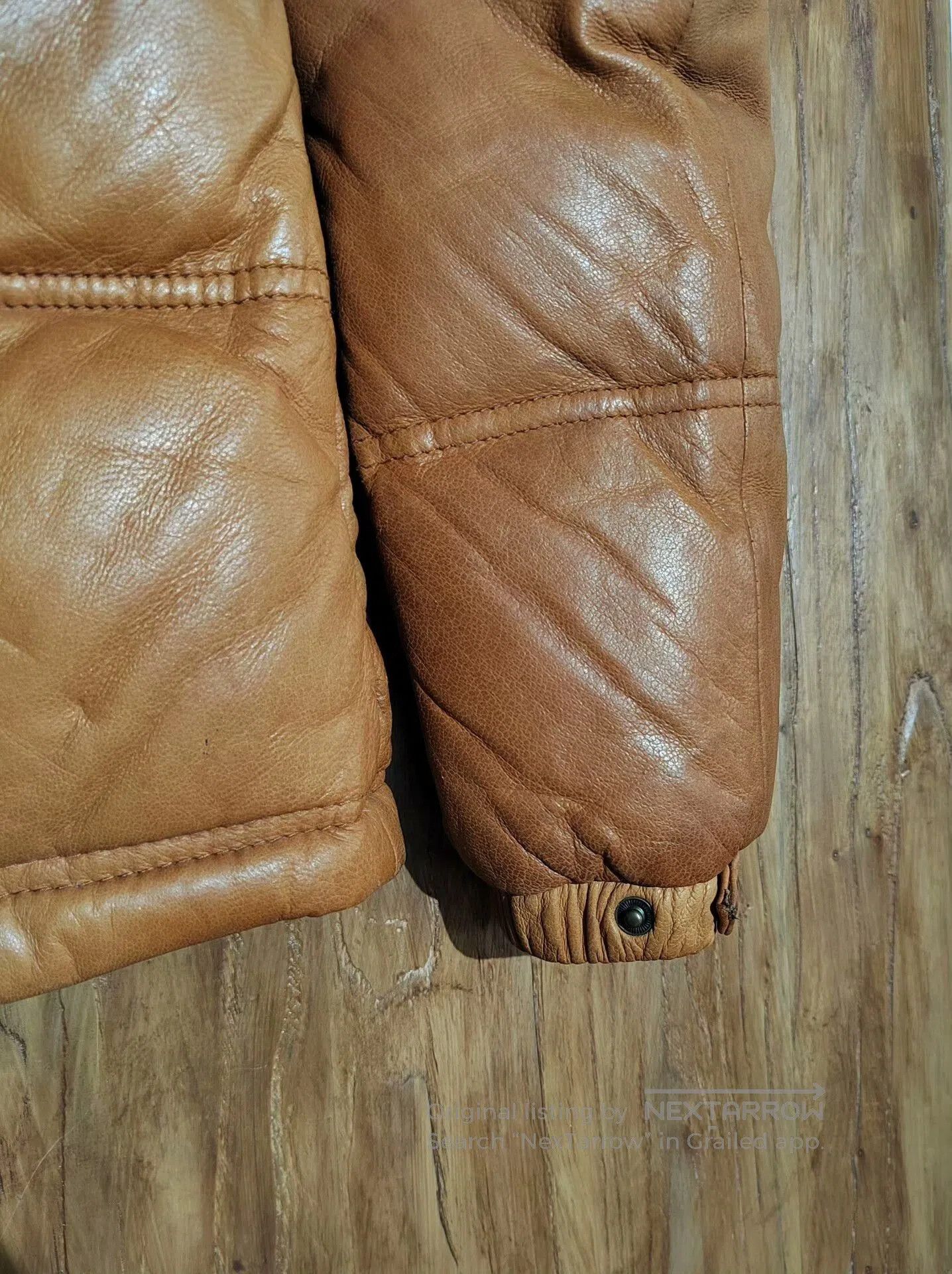 JACKROSE Jack Rose Brown Leather Down Jacket. Size US M / EU 48-50 / 2 - 6 Thumbnail
