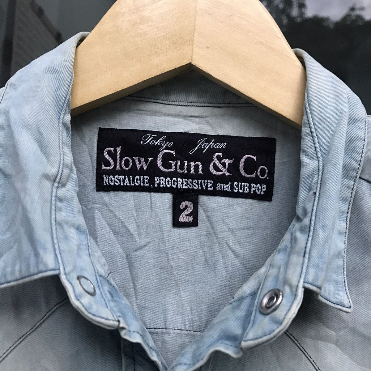 Cowboy Equipment × If Six Was Nine × Japanese Brand Vintage Slowgun Japan Ranchwear Cowboy Shirt Size M denim Size US S / EU 44-46 / 1 - 5 Thumbnail