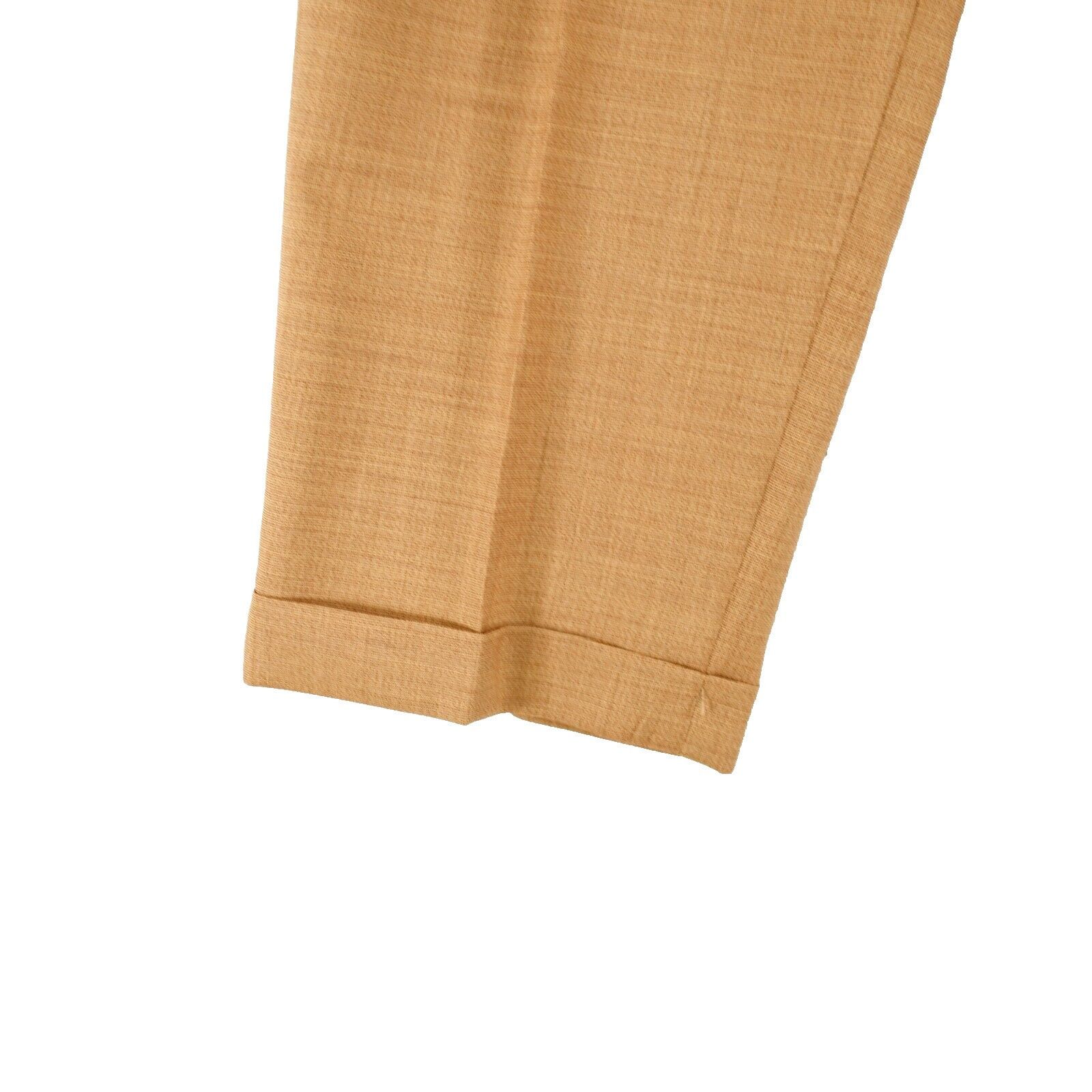Zanella Zanella Jesse Textured Wool Basketweave Brown Pleated Cuffed Size 34R - 2 Thumbnail