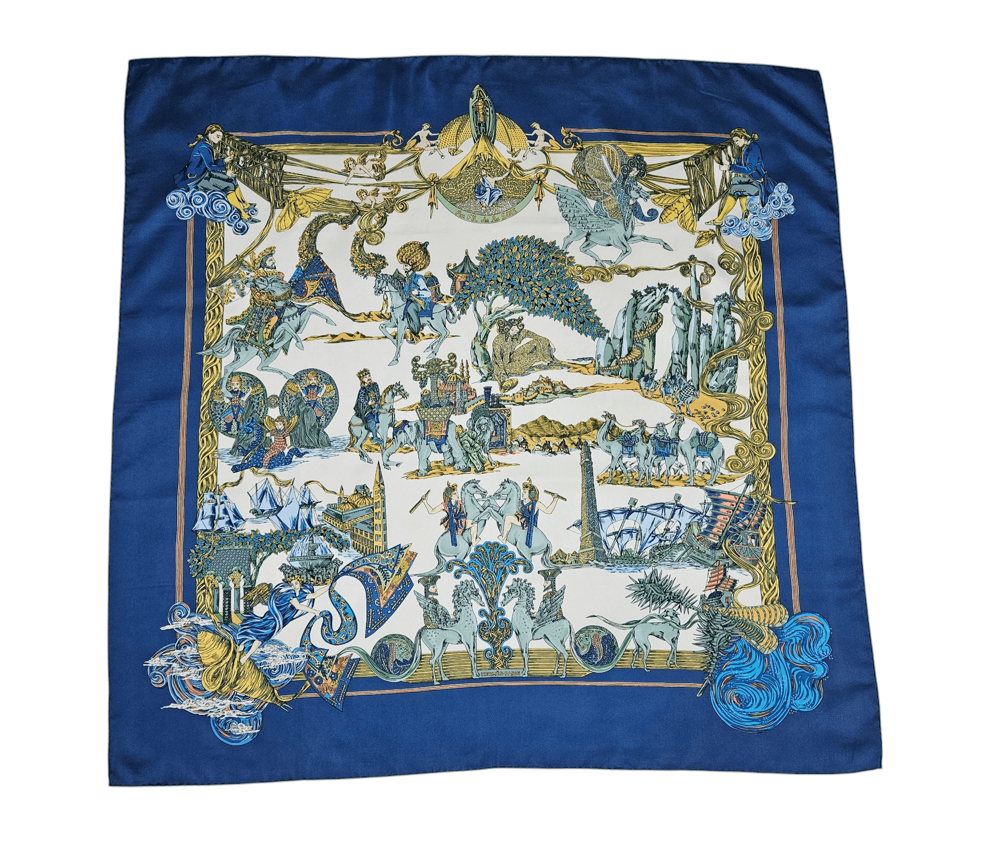 Hermes Hermes Au fil de la Soie silk scarf Size ONE SIZE - 1 Thumbnail