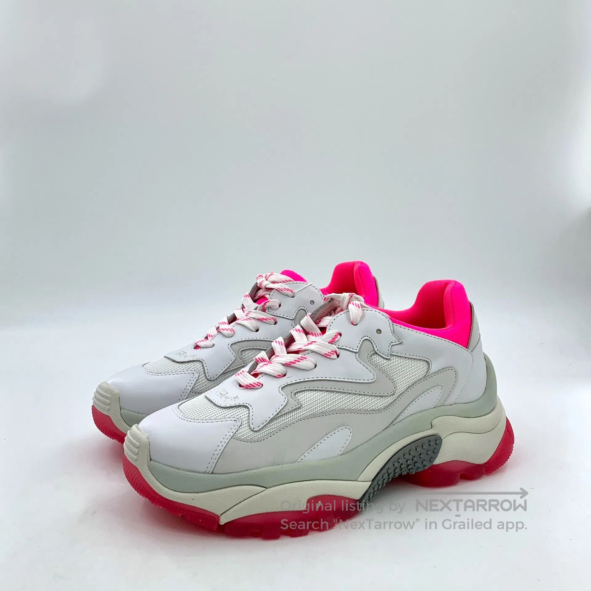 ASH ASH White Laced Casual Flat Dad Shoes| Size US 9.5 / IT 39.5 - 1 Thumbnail