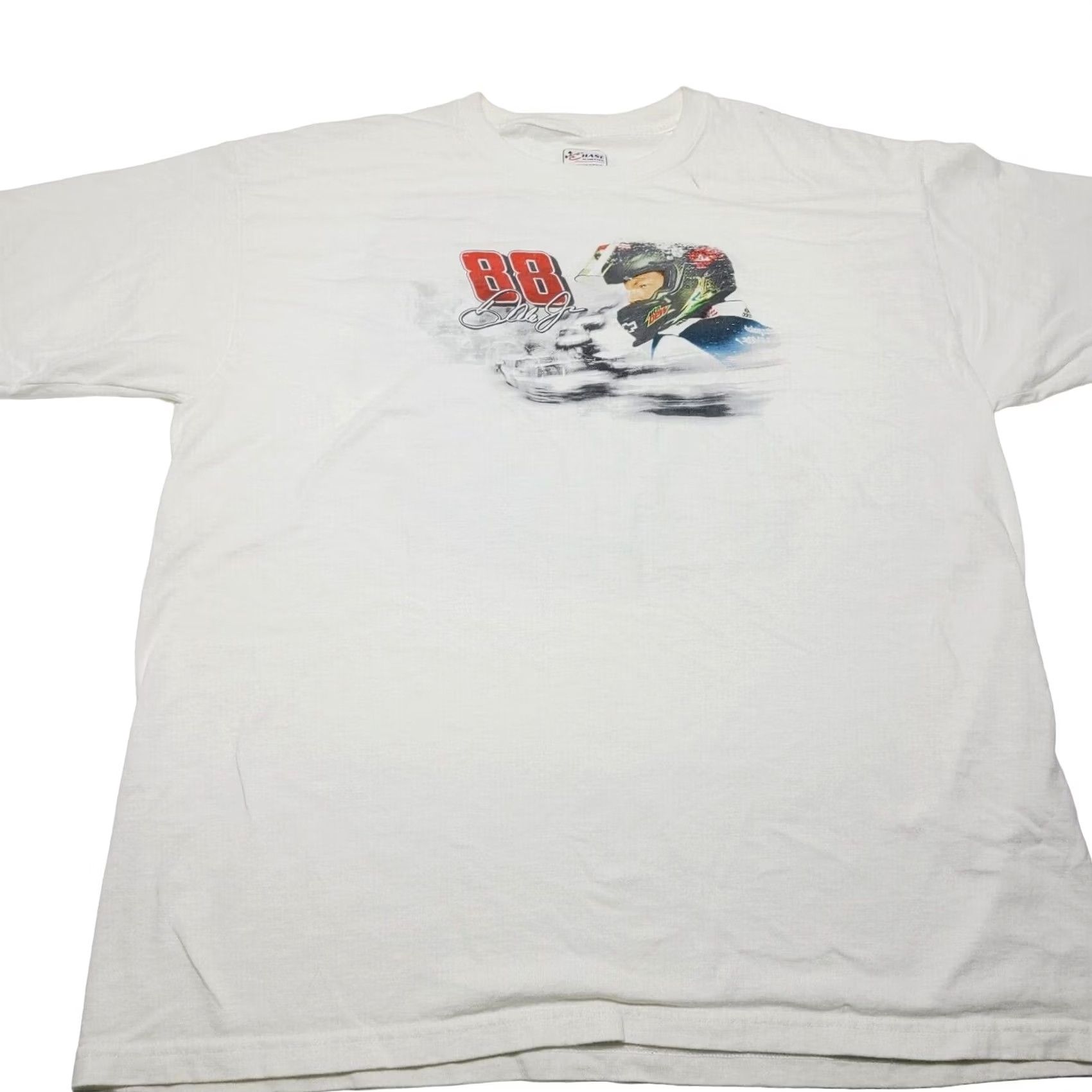 Chase Authentics Dale Earnhardt Jr Nascar Mountain Dew Racing Tee Shirt Men’s XL White Crew Neck Short Sleeve T-Shirt Regular Vintage No? Size US XL / EU 56 / 4 - 5 Thumbnail
